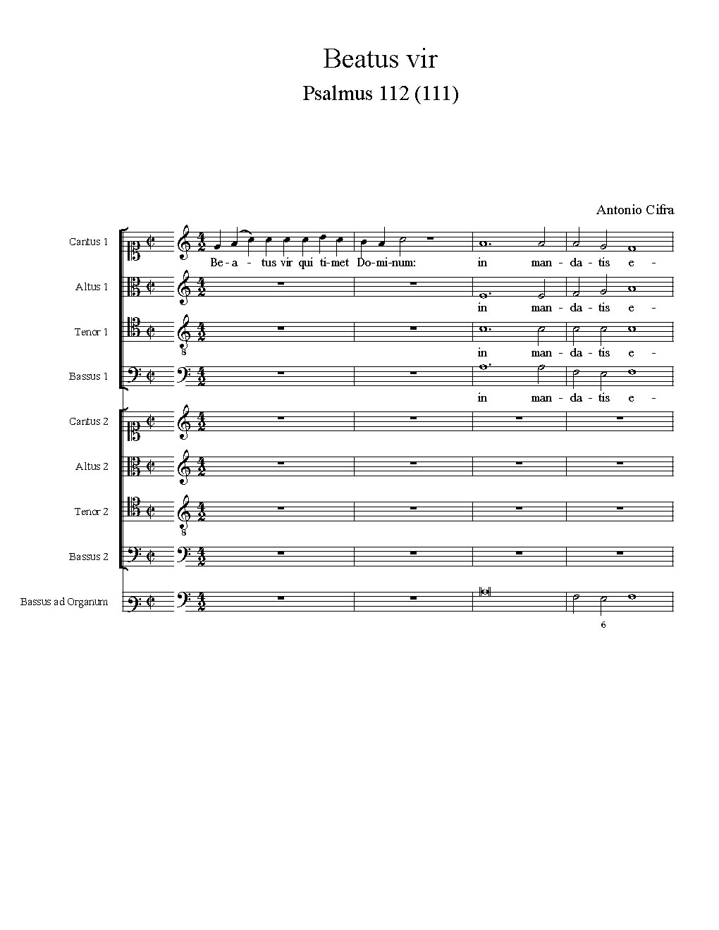 Beatus vir - Choir Script PDF Thumbnail
