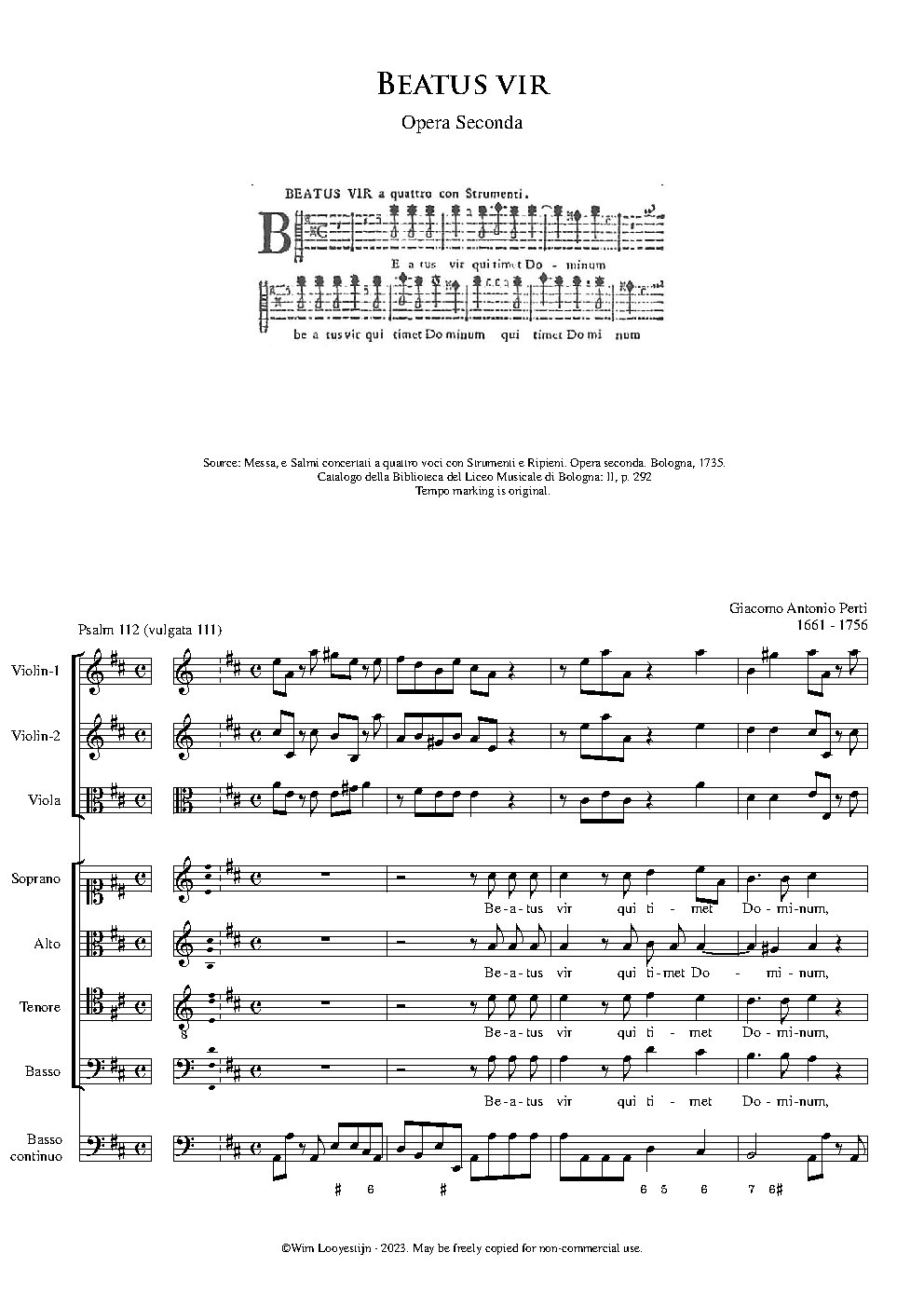 Beatus vir - opus 2