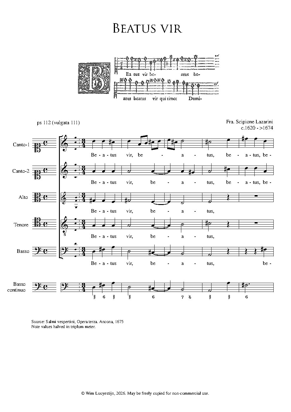 Beatus vir - Choir Script PDF Thumbnail