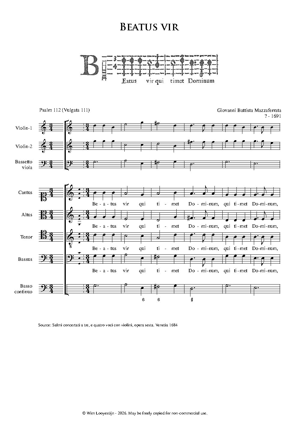 Beatus vir - Choir Script PDF Thumbnail
