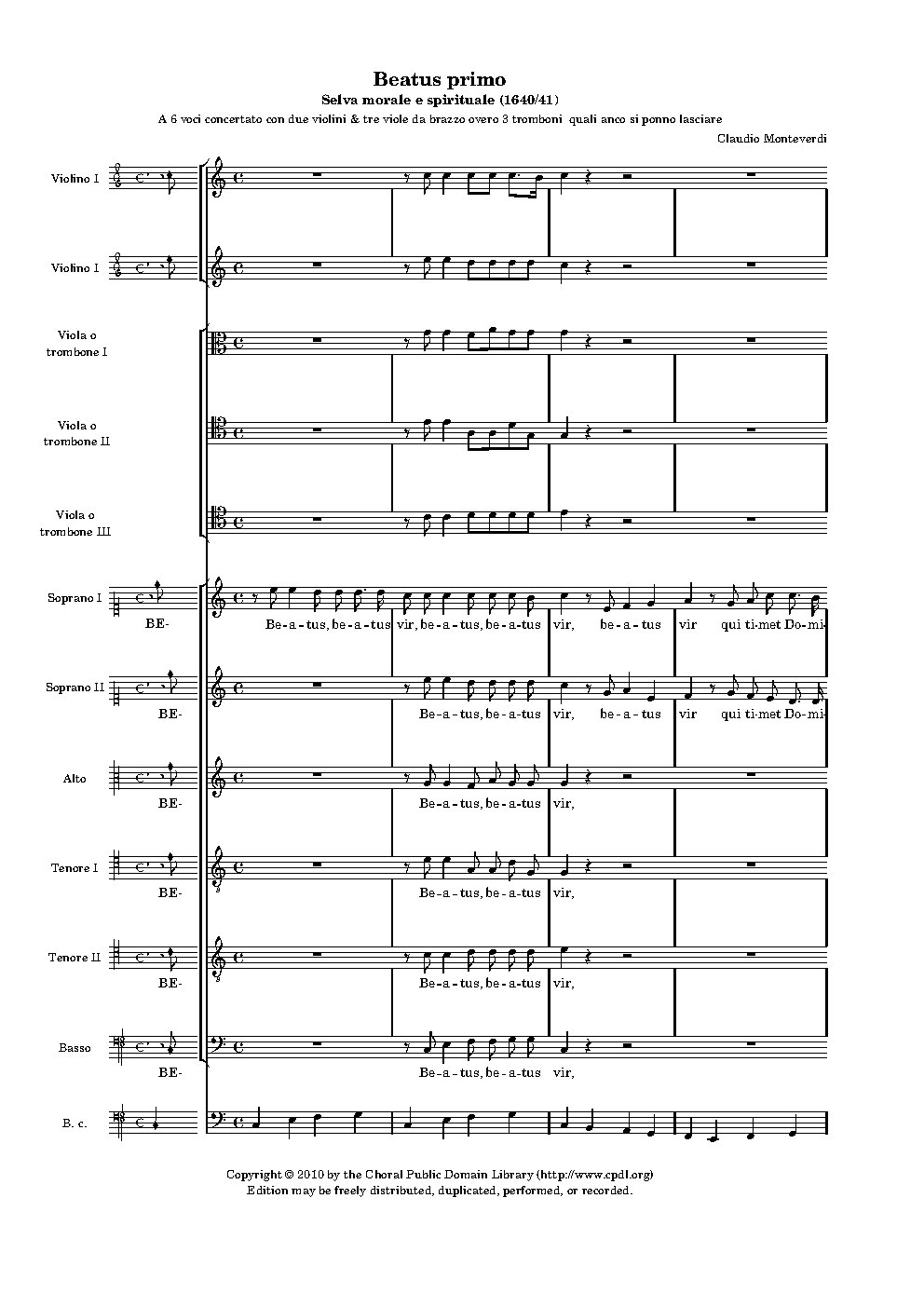 Beatus vir - Choir Script PDF Thumbnail