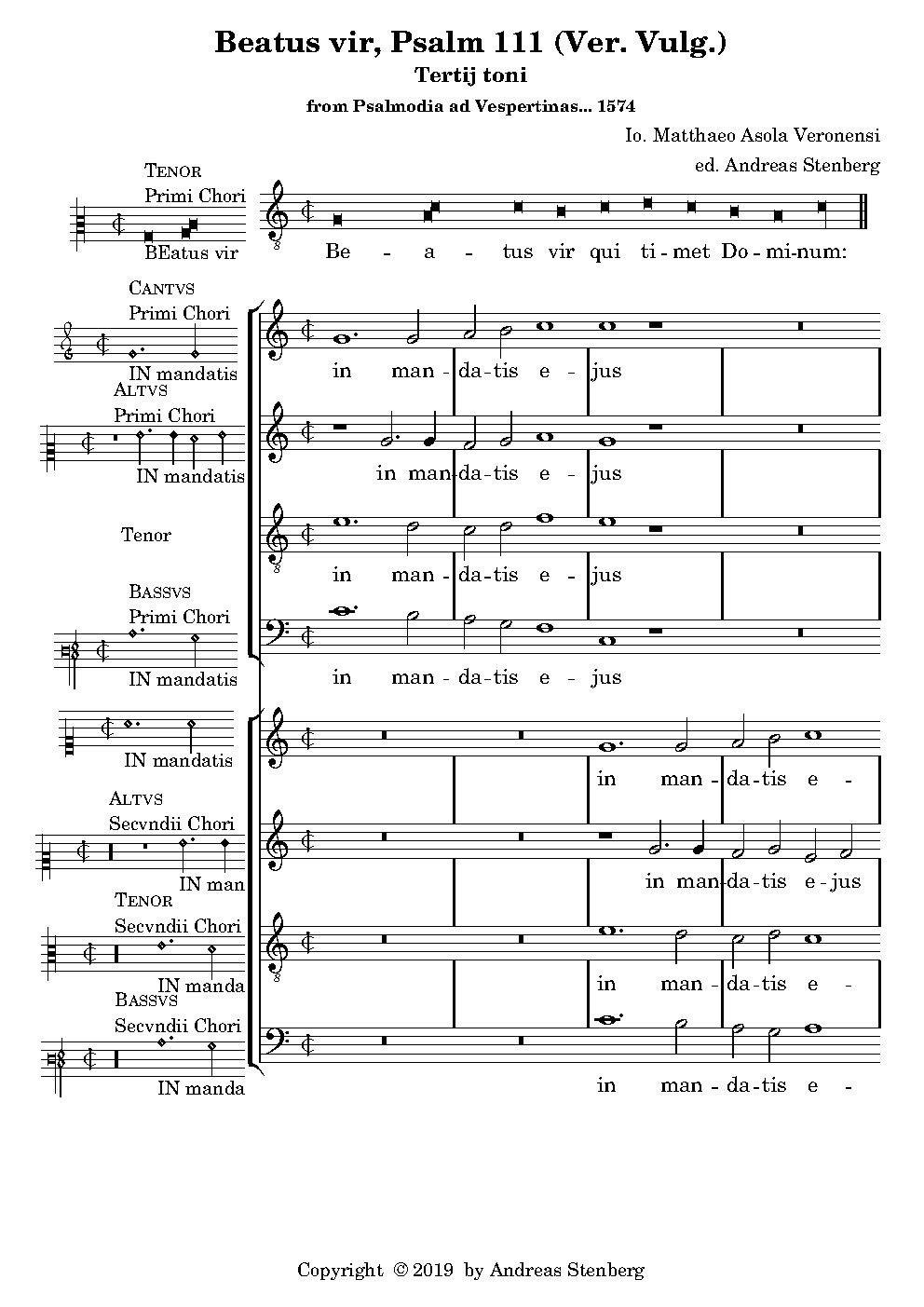 Beatus Vir qui timet Dominum - Choir Script PDF Thumbnail