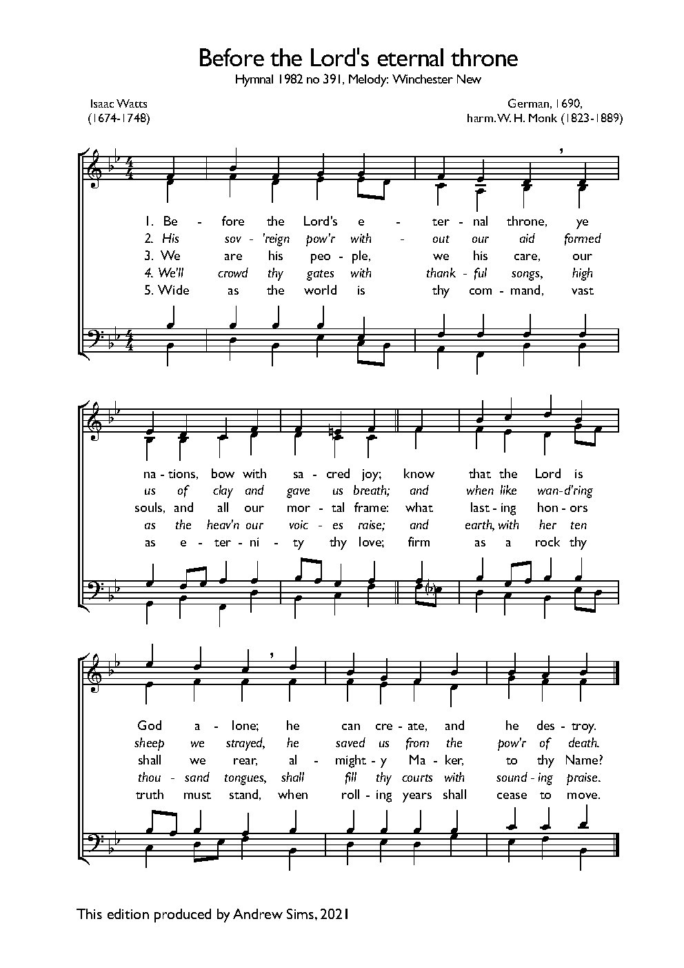Before the Lord’s eternal throne