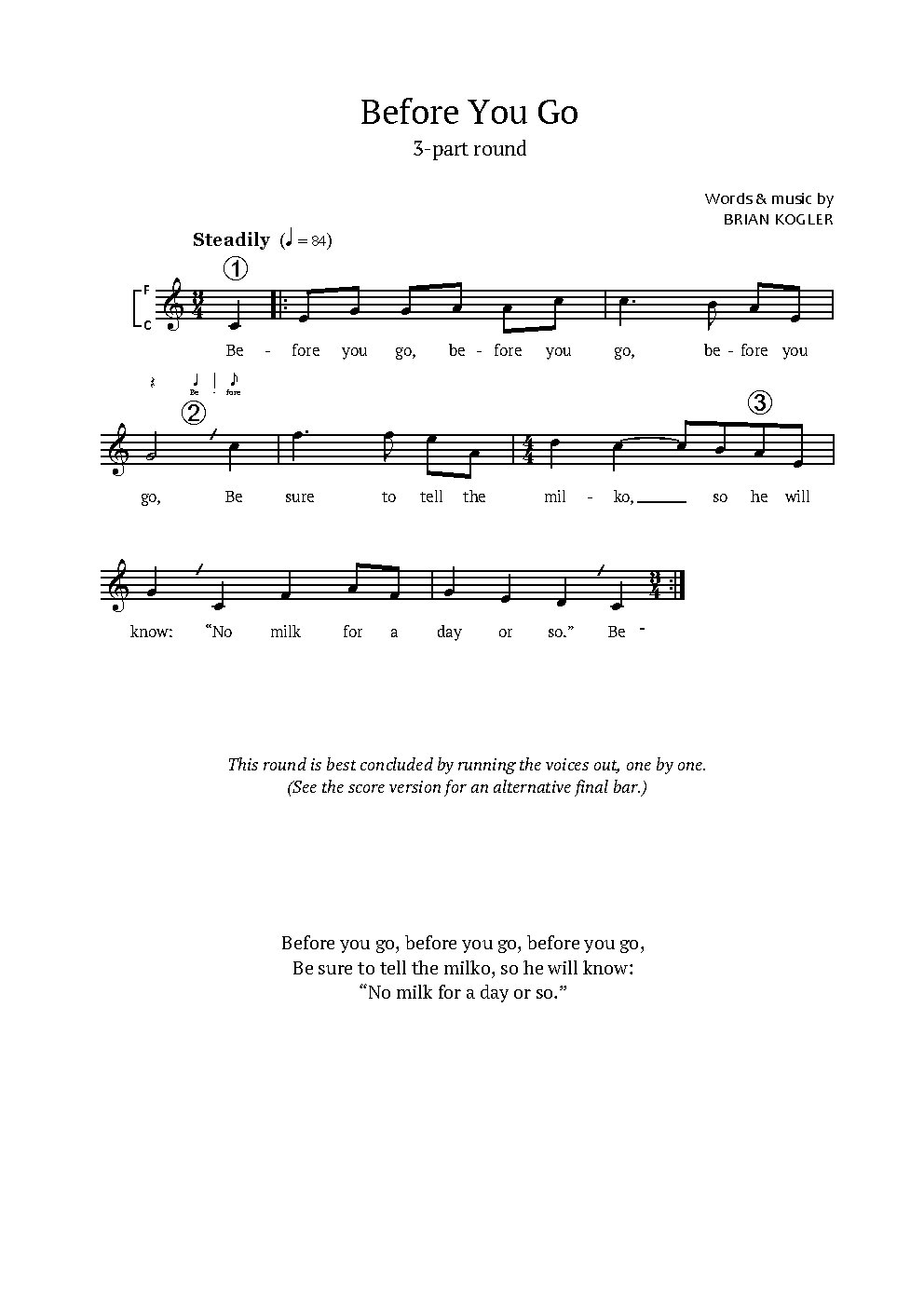 Before You Go