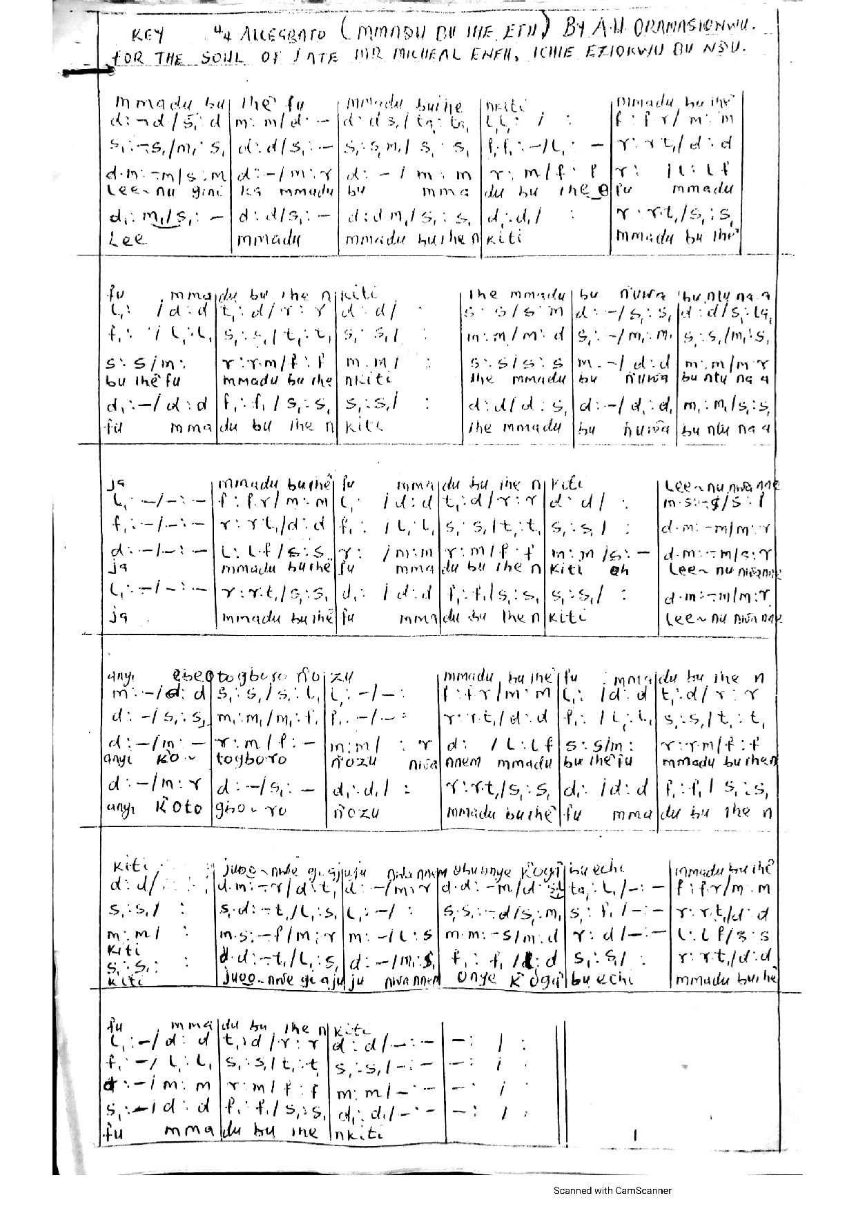 Mmadu Bu Ihe Efu (burial) ~ A. U. Oramasionwu