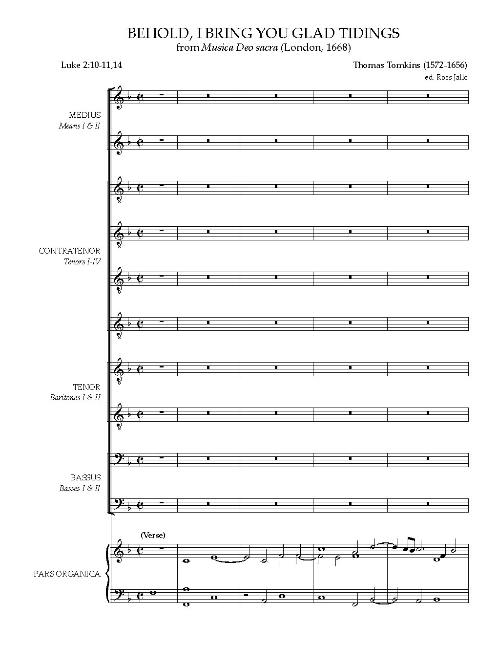 Behold, I bring you glad tidings - Choir Script PDF Thumbnail