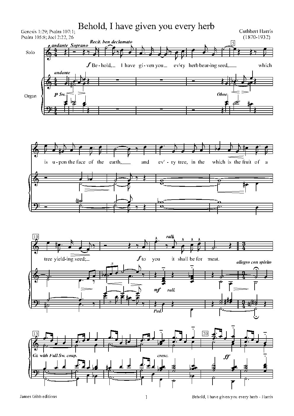 Behold, I have given you every herb