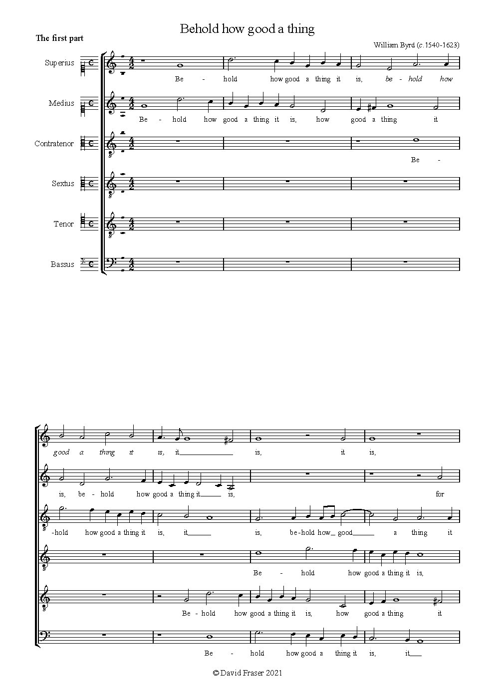 Behold how good a thing - Choir Script PDF Thumbnail