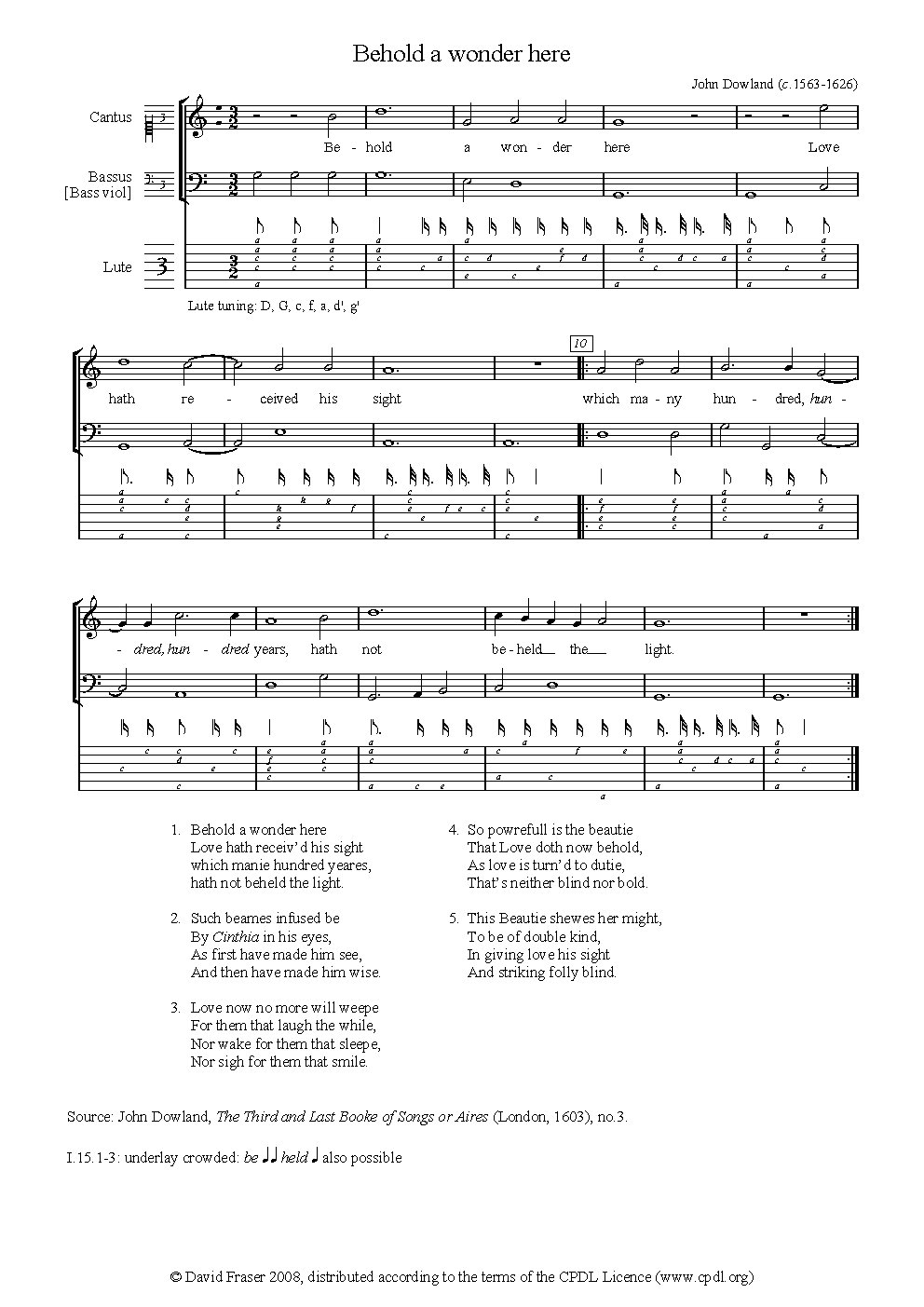 Behold a wonder heere - Choir Script PDF Thumbnail