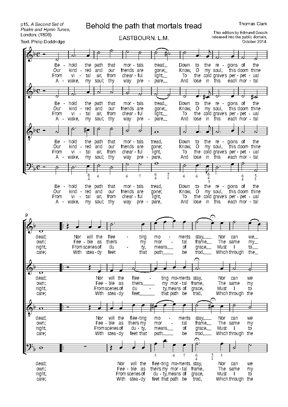 Behold the path that mortals tread - Choir Script PDF Thumbnail