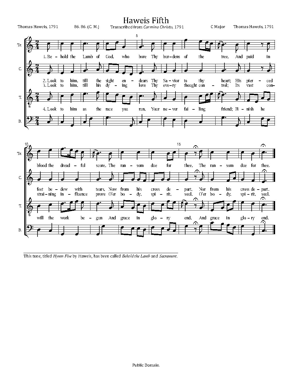 Behold the Lamb of God, who bore