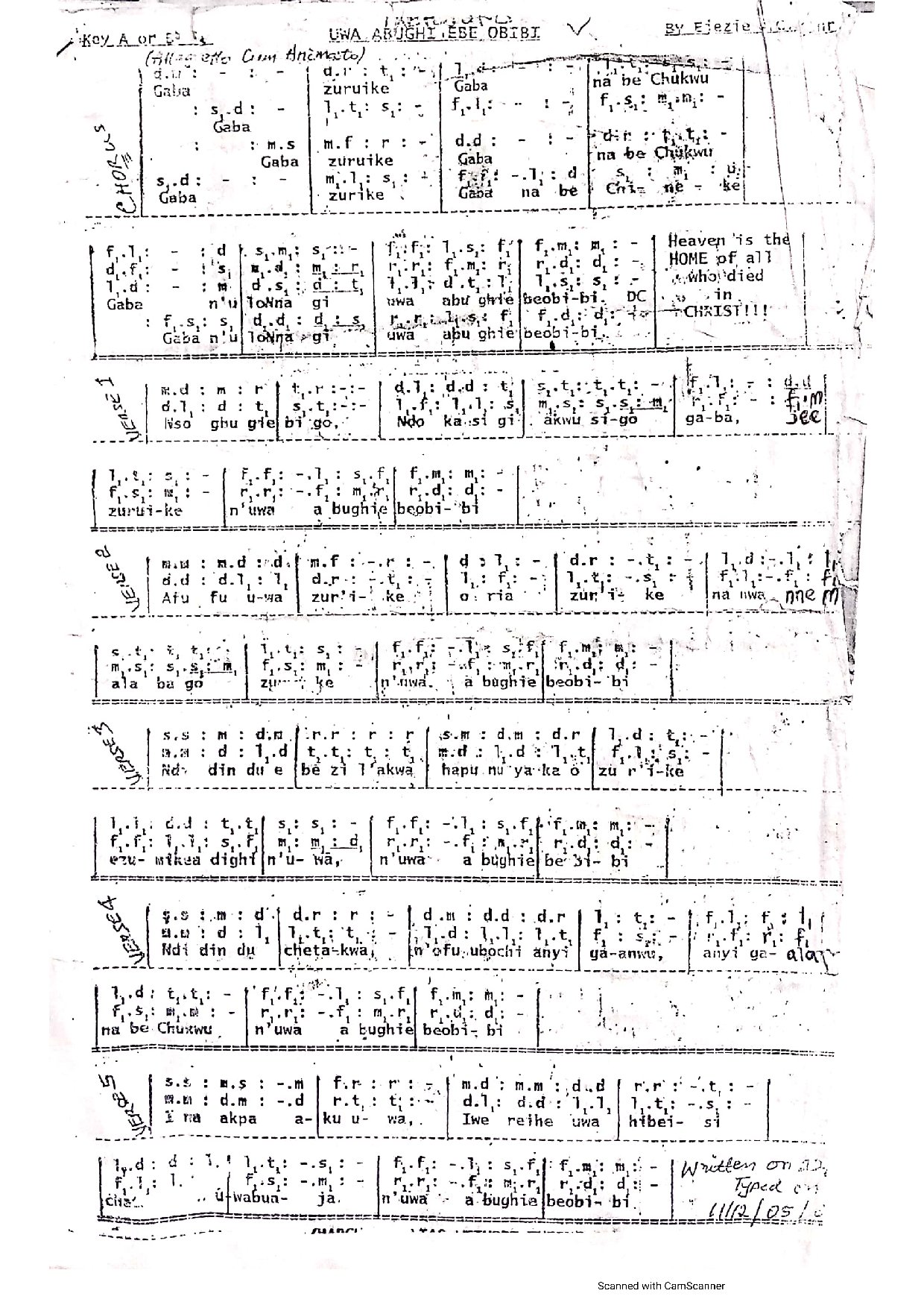 Uwa Abughi Ebe Obibi ~ Ejezie C.