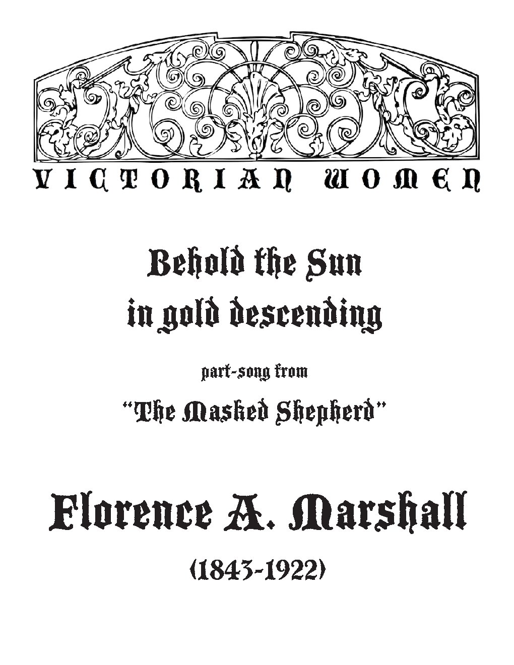 Behold the Sun in gold descending - Choir Script PDF Thumbnail