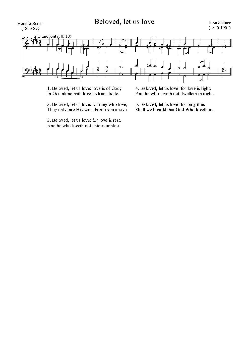 Beloved, let us love - Choir Script PDF Thumbnail