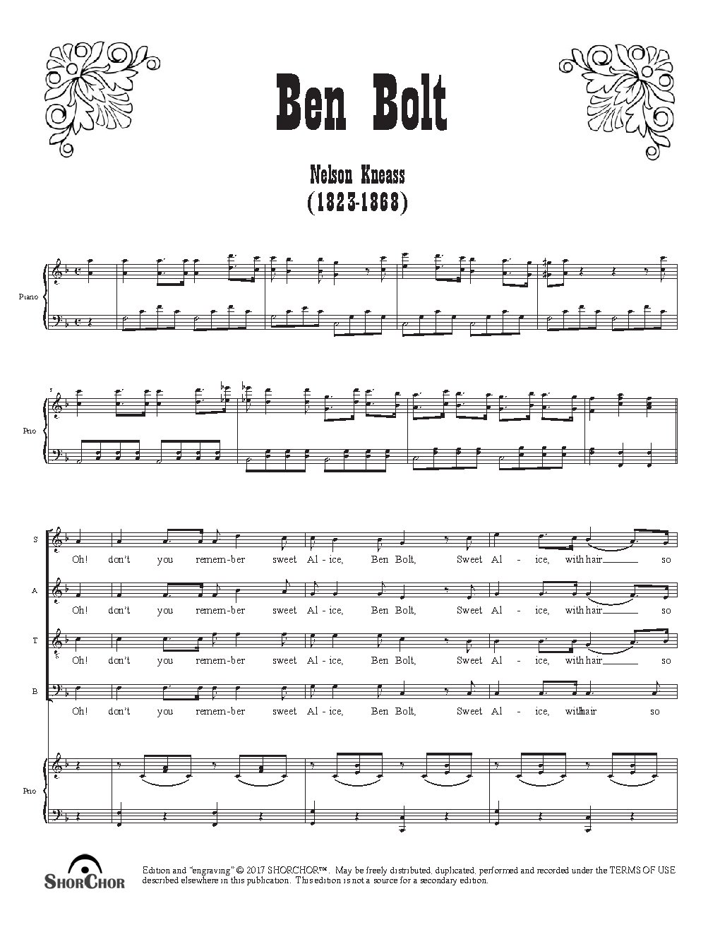 Ben Bolt - Choir Script PDF Thumbnail