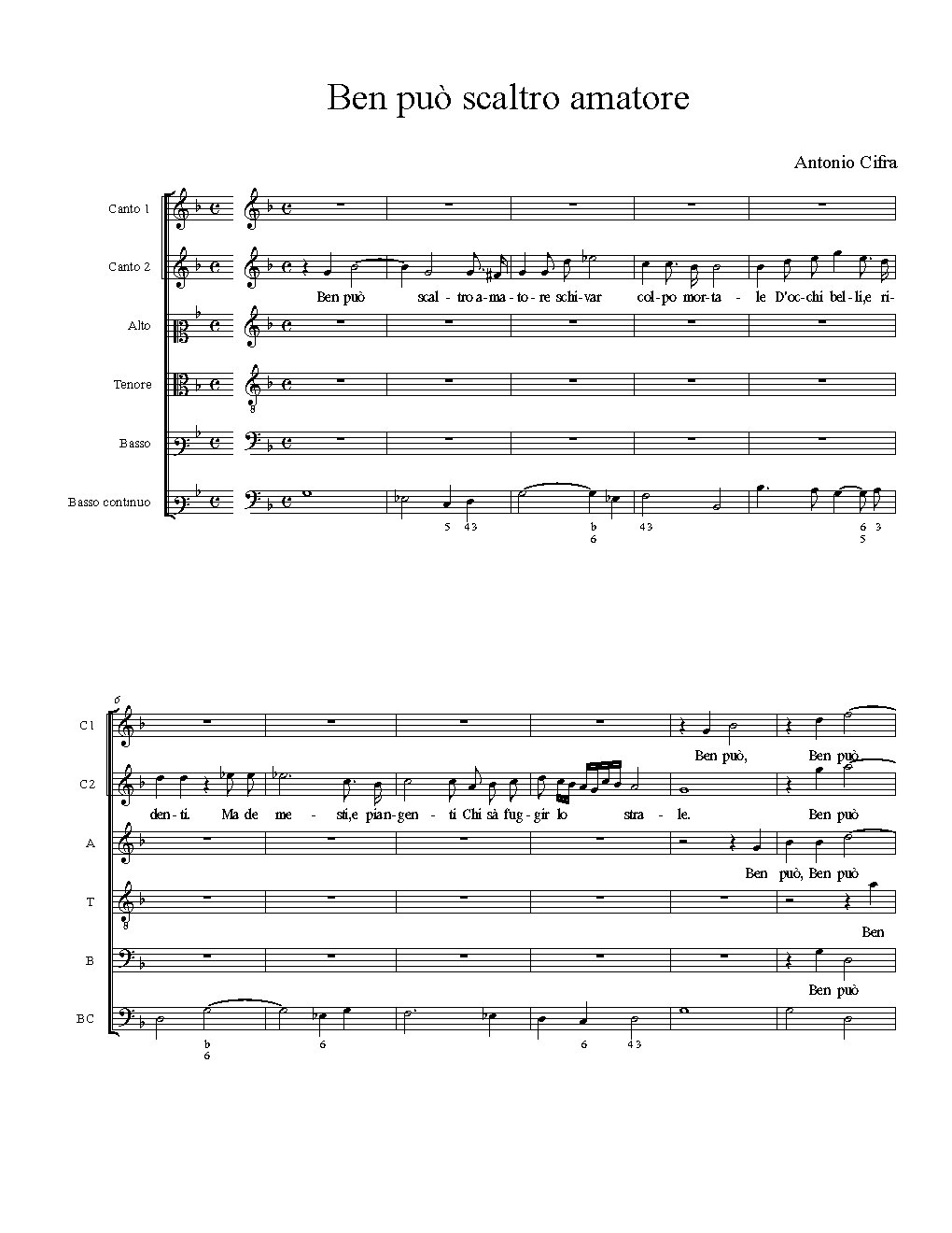 Ben può scaltro amatore - Choir Script PDF Thumbnail