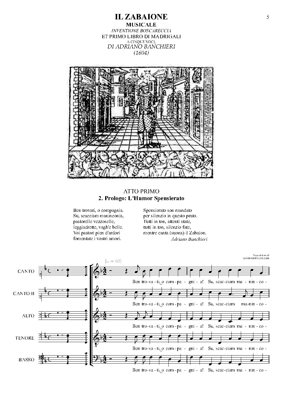 Ben trovati o compagnia - Choir Script PDF Thumbnail