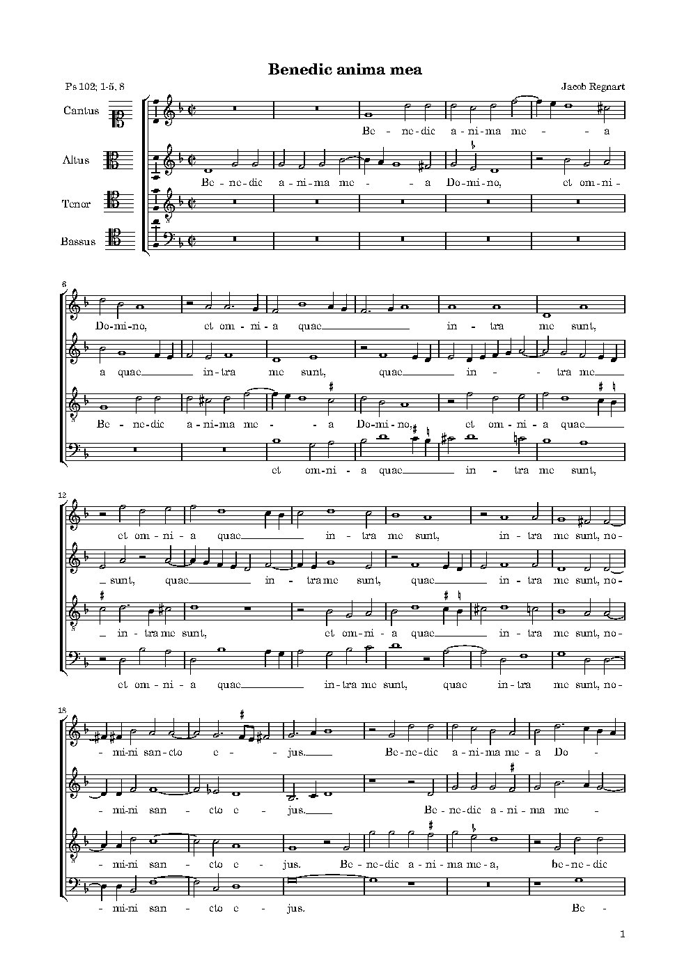 Benedic anima mea