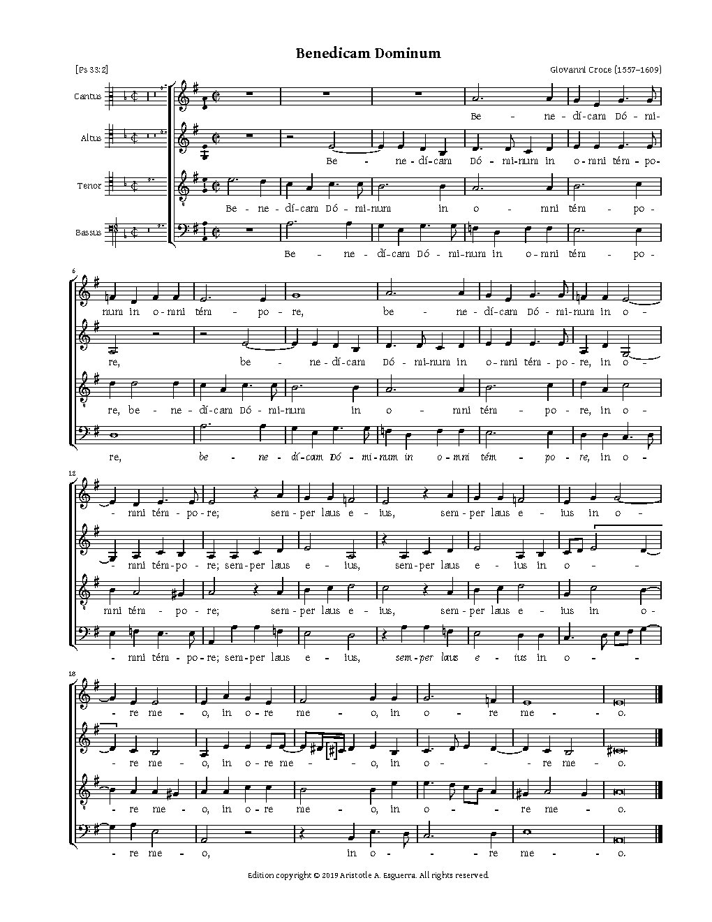 Benedicam Dominum