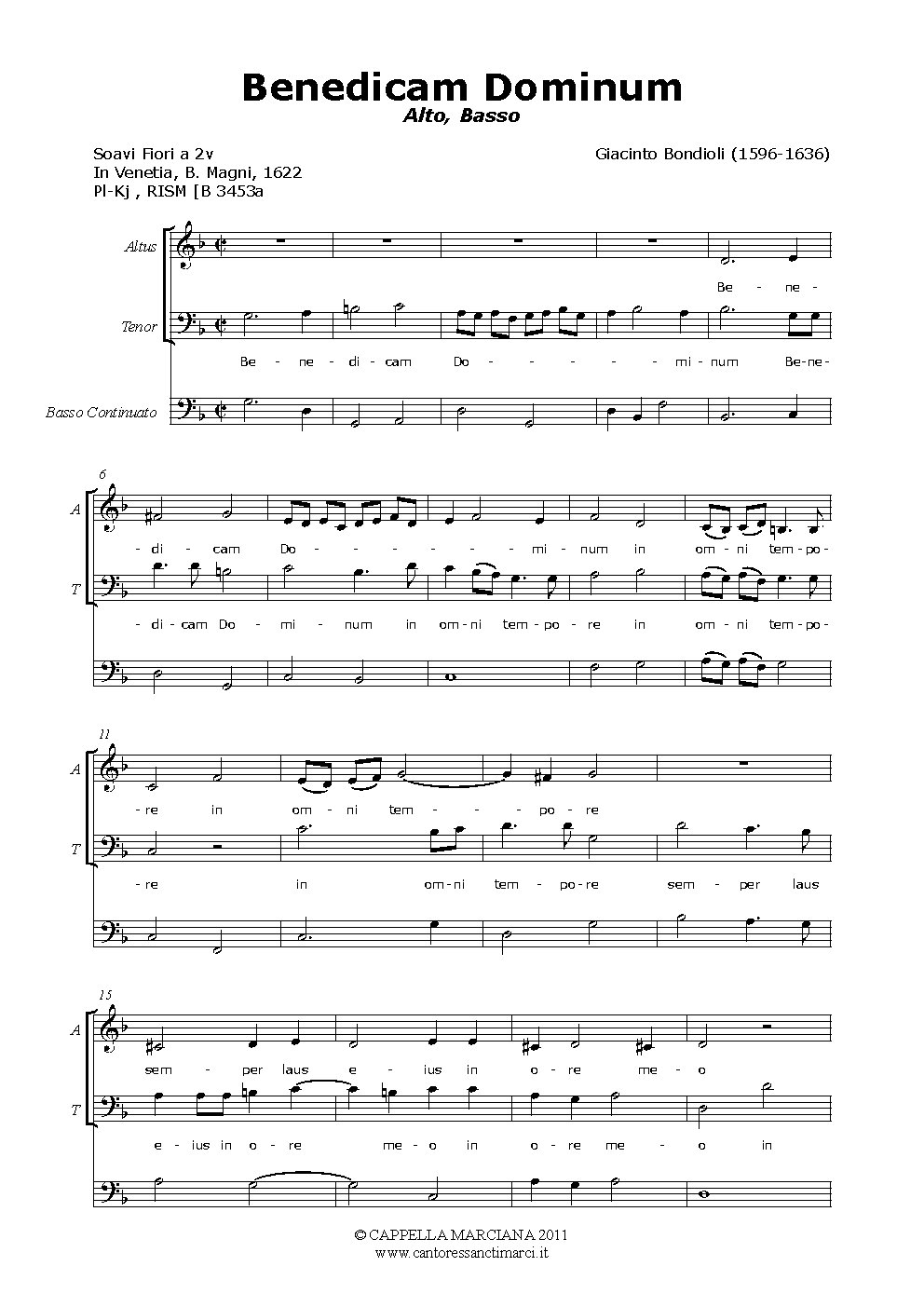 Benedicam Dominum