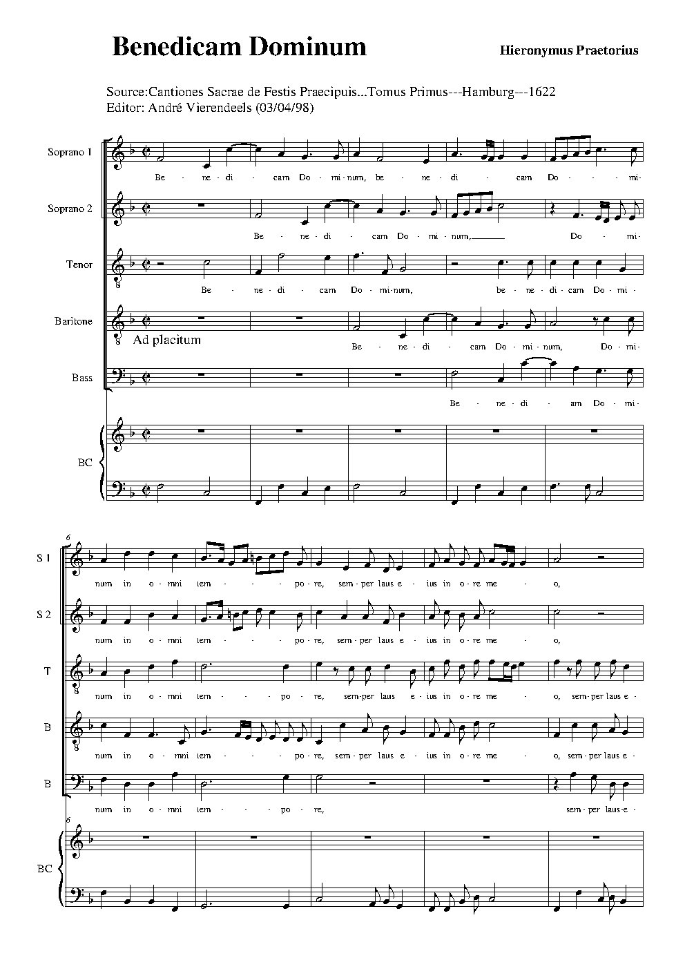 Benedicam Dominum