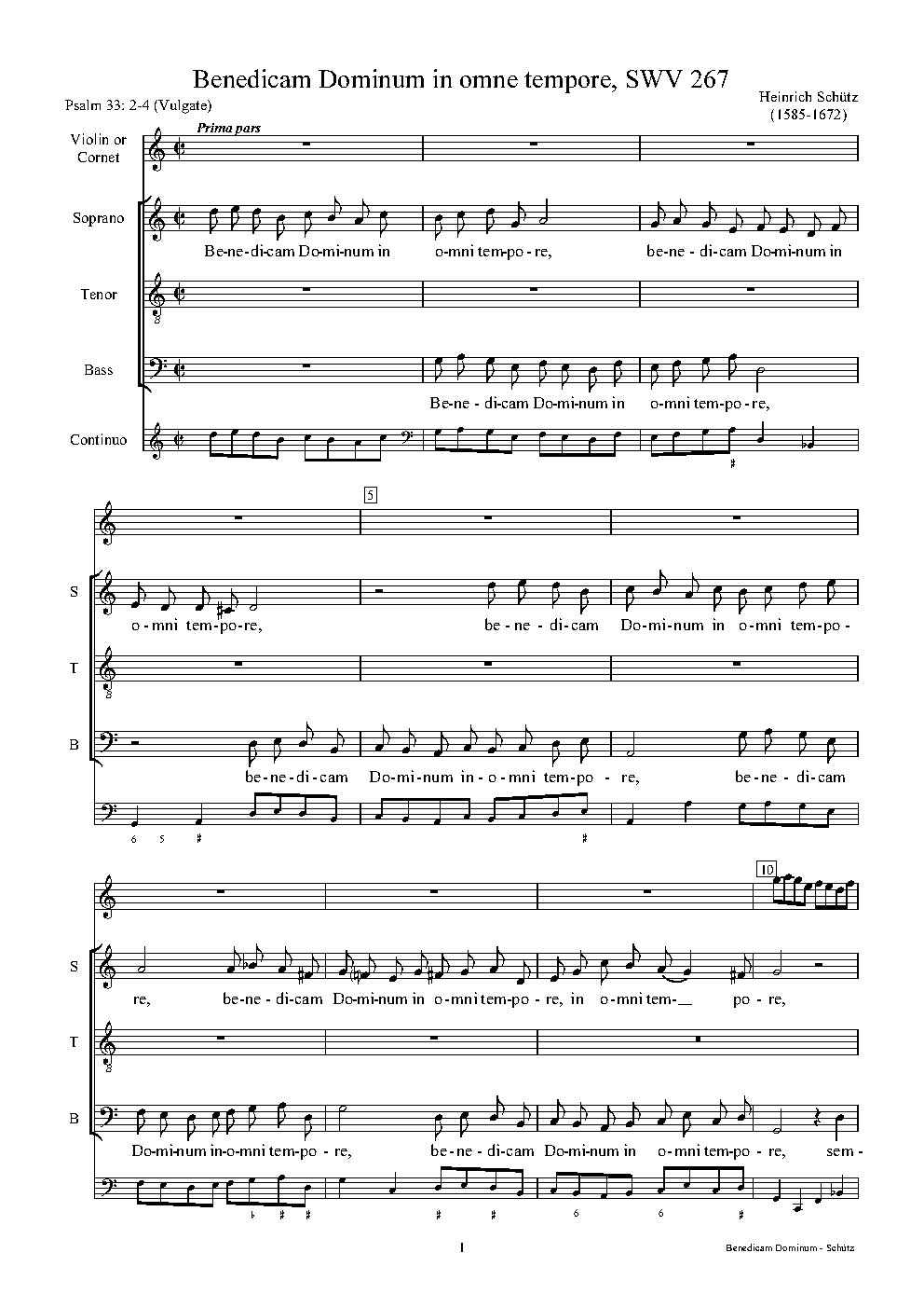 Benedicam Dominum in omni tempore
