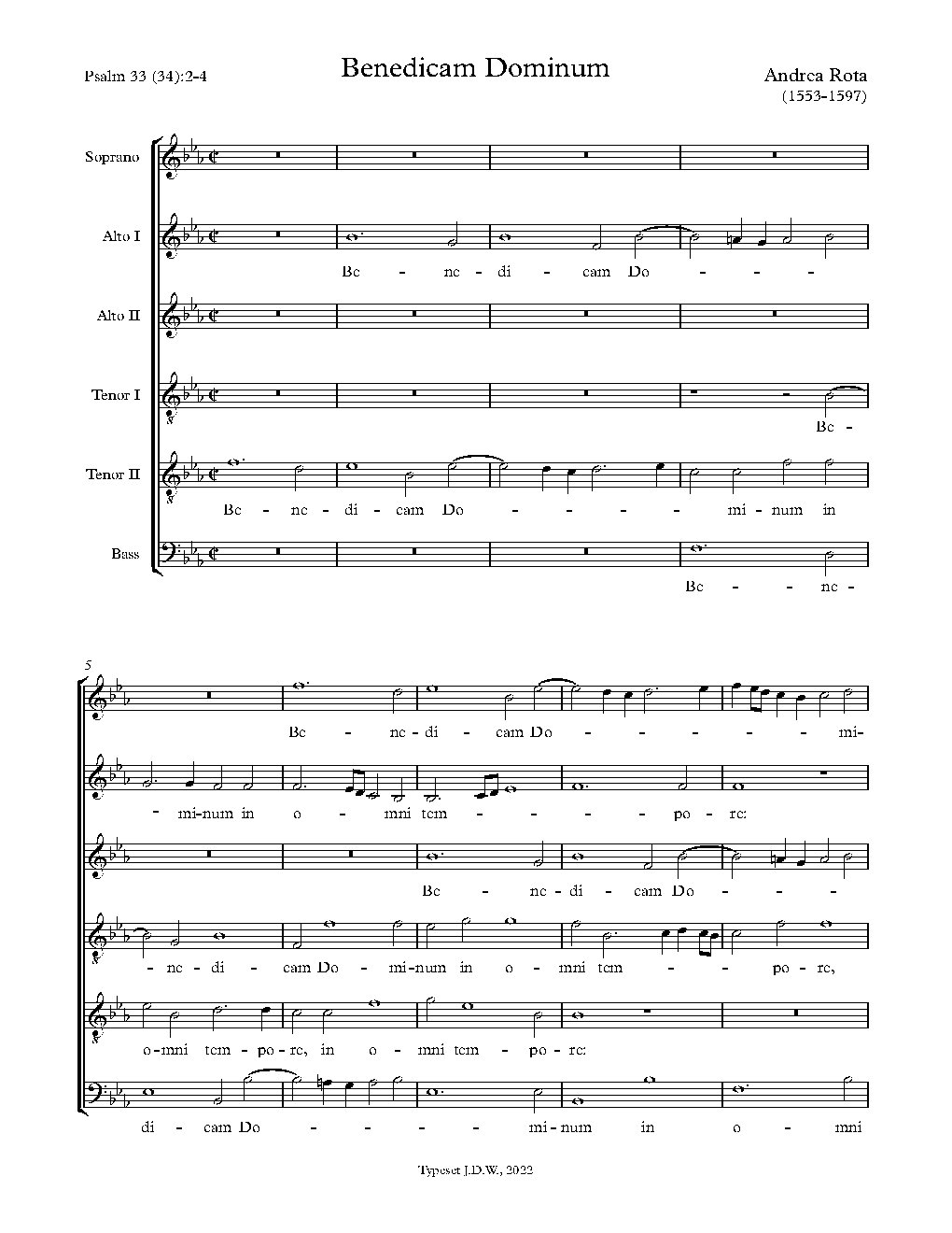 Benedicam Dominum a 6