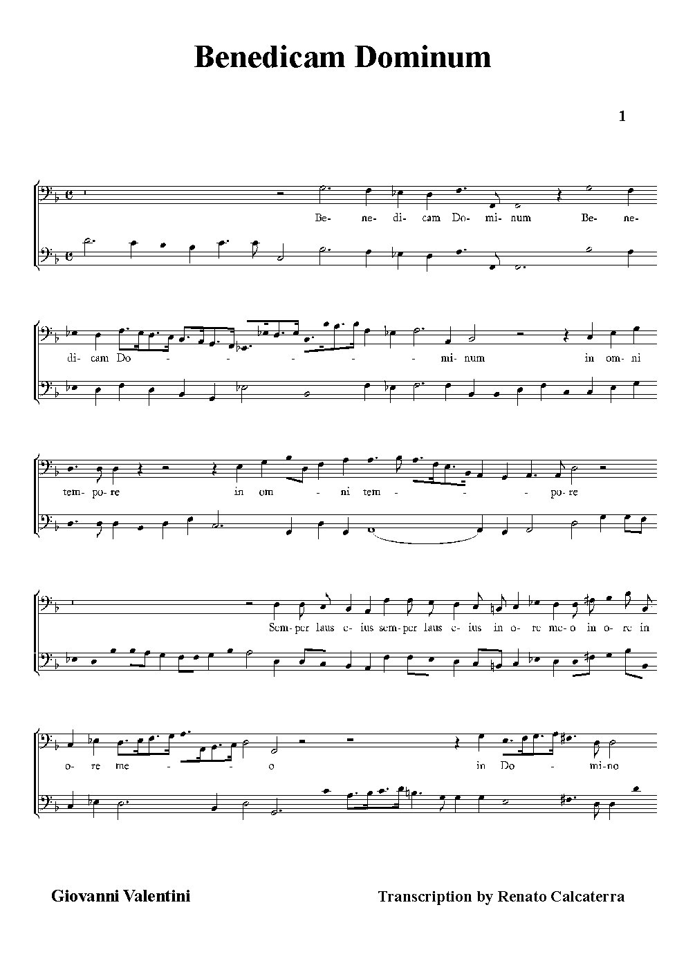 Benedicam Dominum
