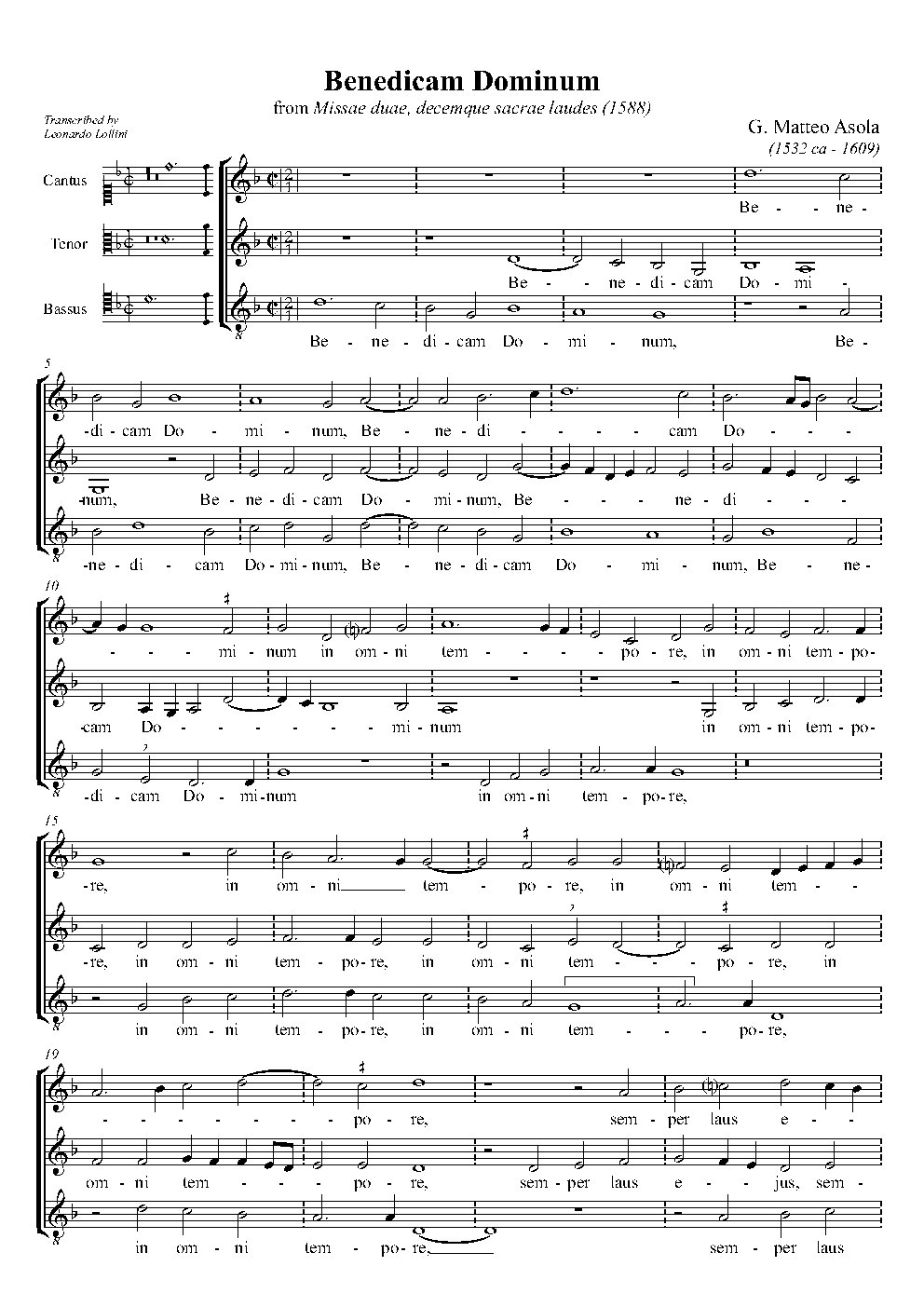 Benedicam Dominum