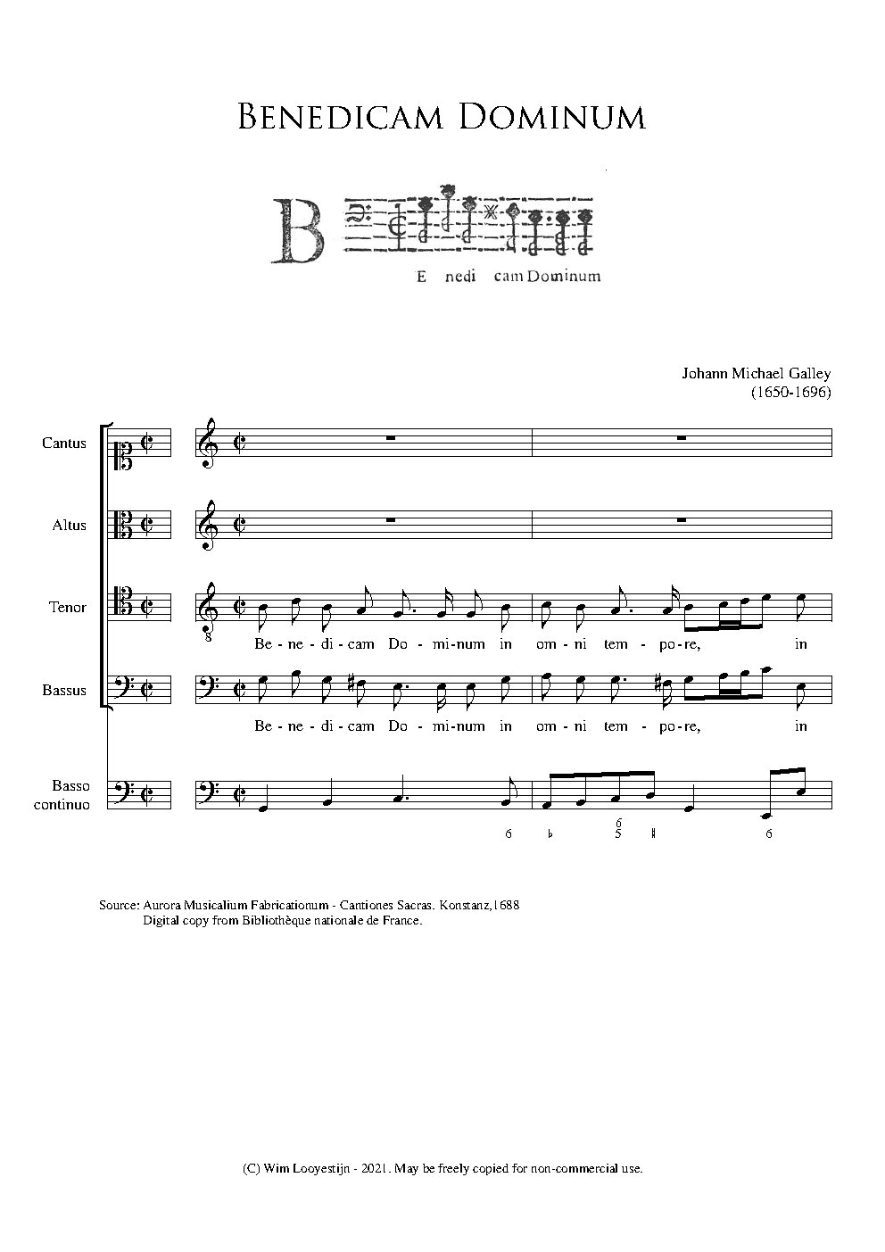 Benedicam Dominum - Choir Script PDF Thumbnail