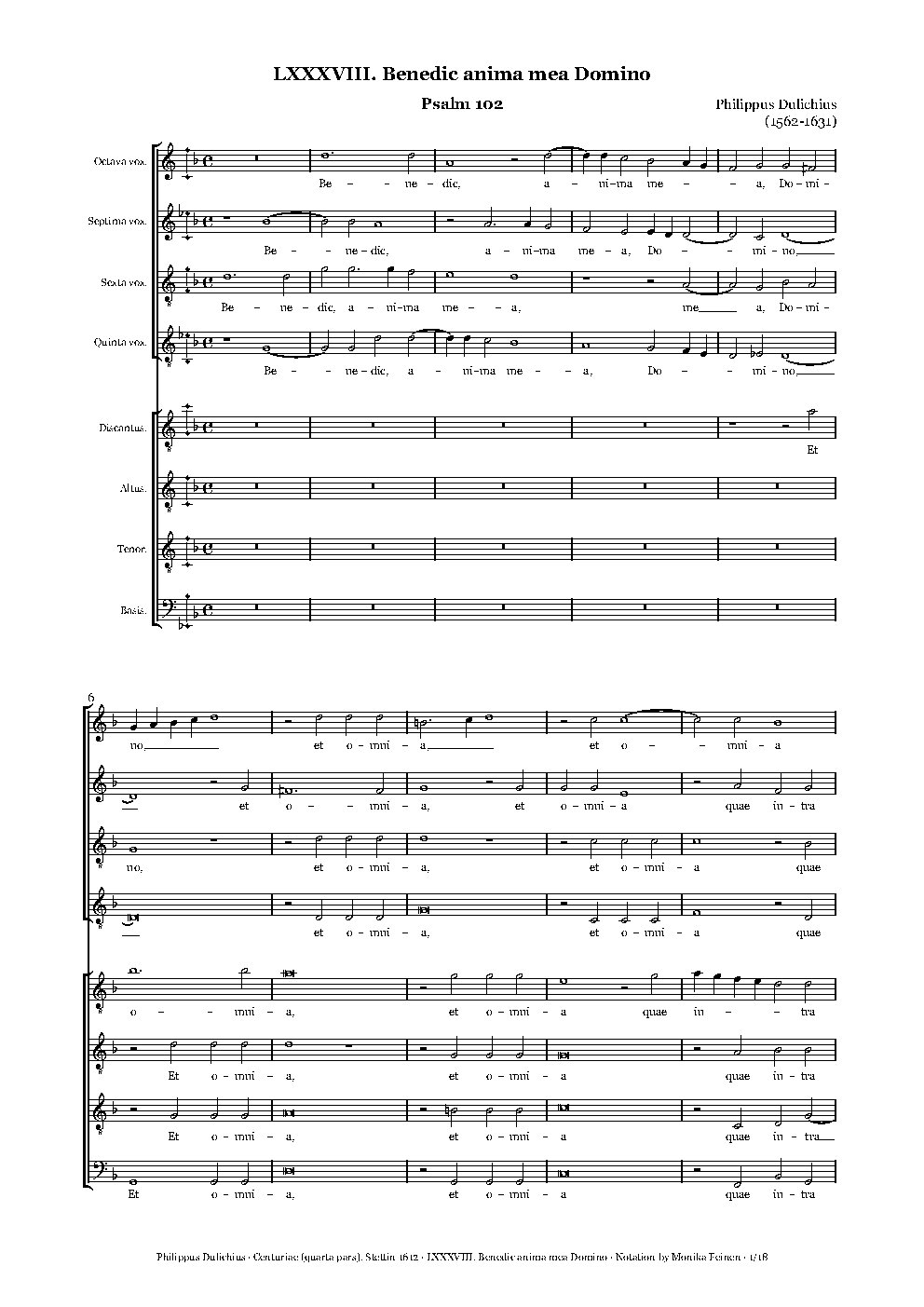 Benedic anima mea Domino