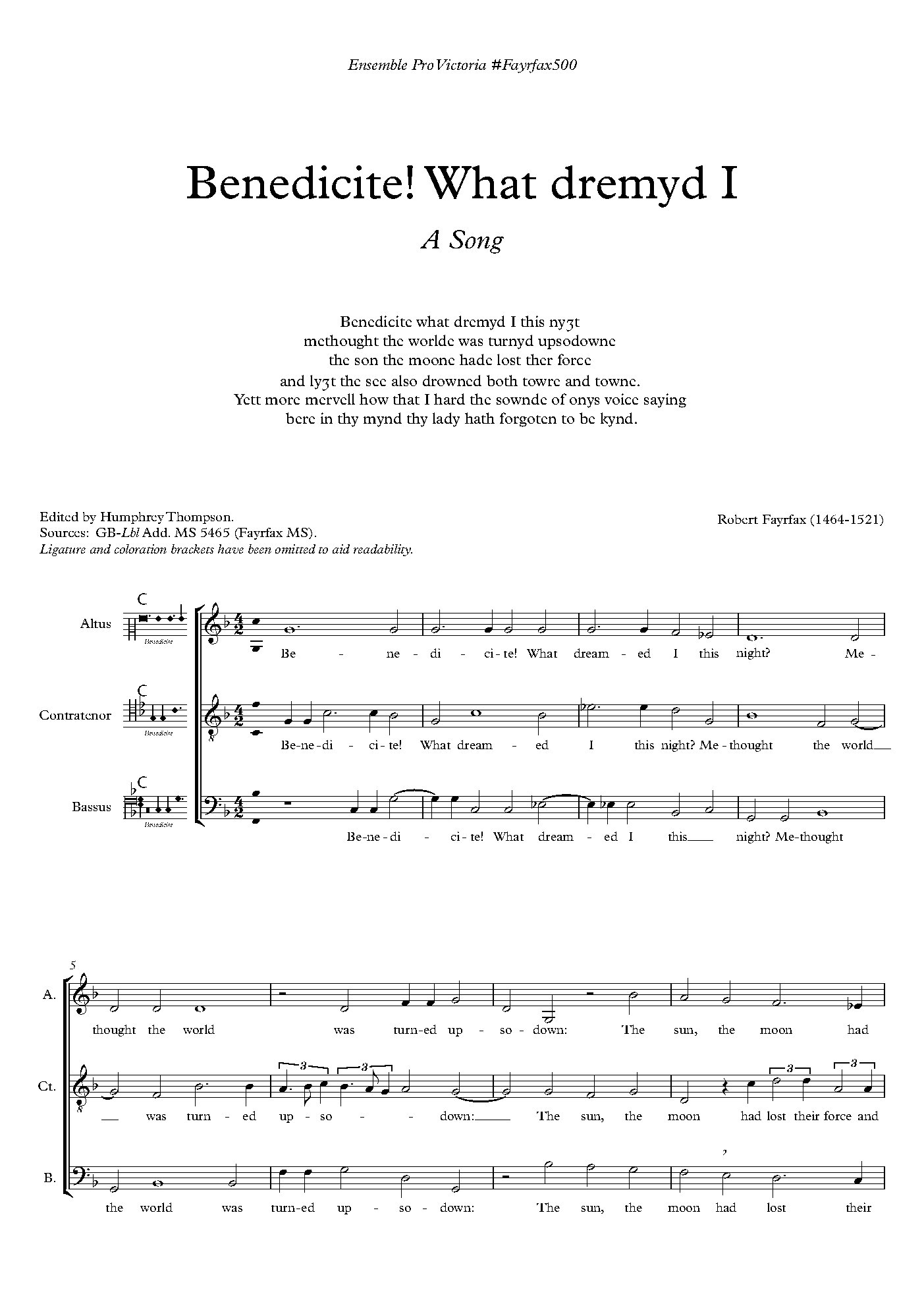 Benedicite! What dreamed I?