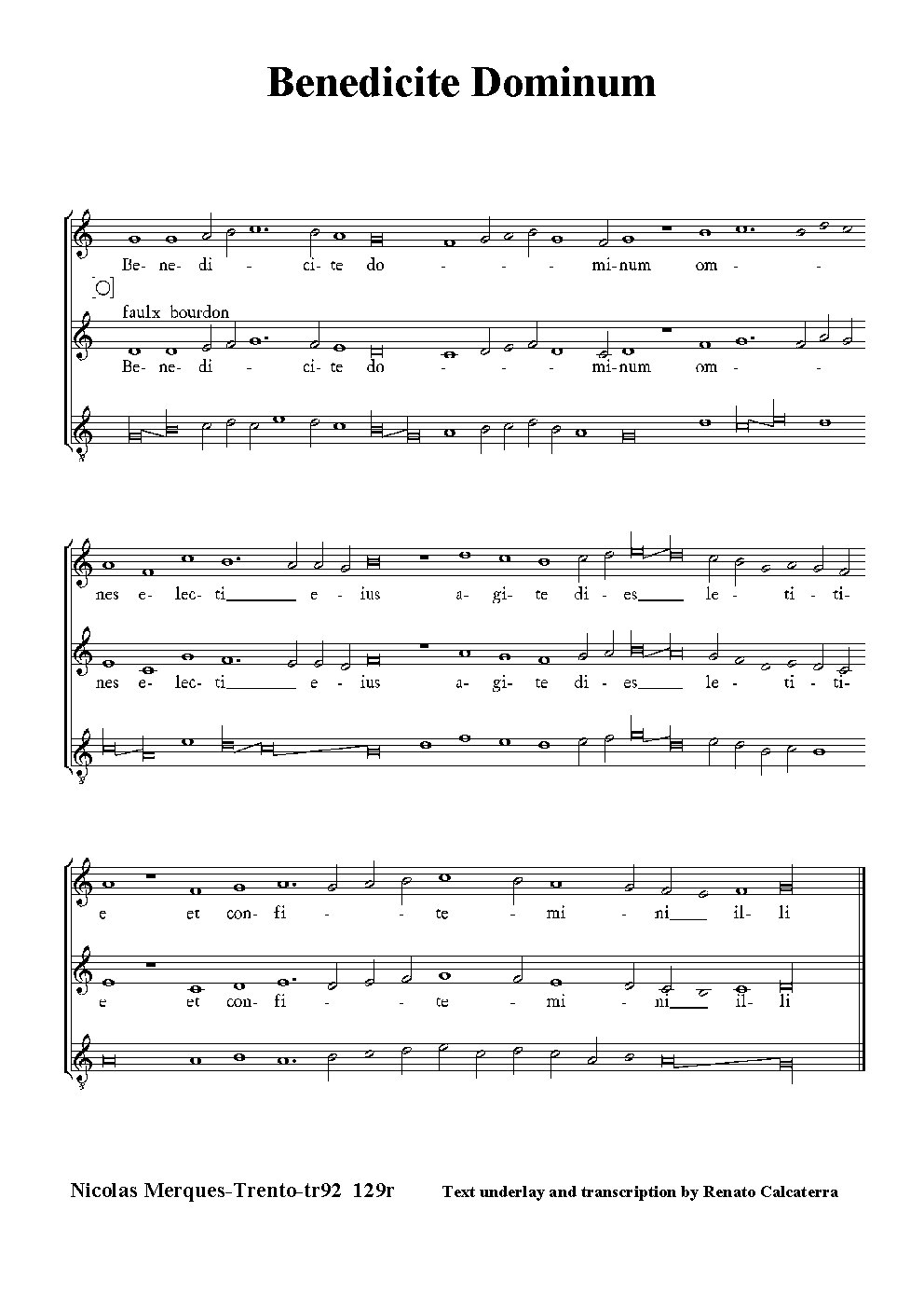 Benedicite Dominum
