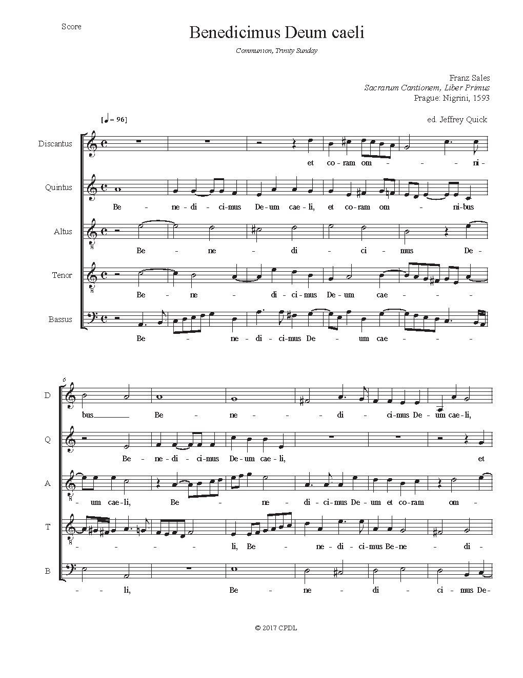 Benedicimus Deum caeli