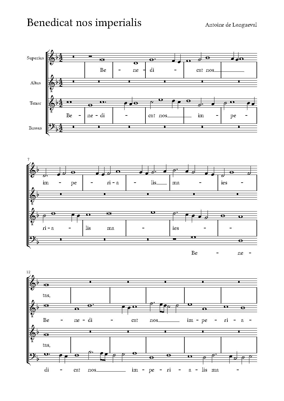 Benedicat nos imperialis - Choir Script PDF Thumbnail