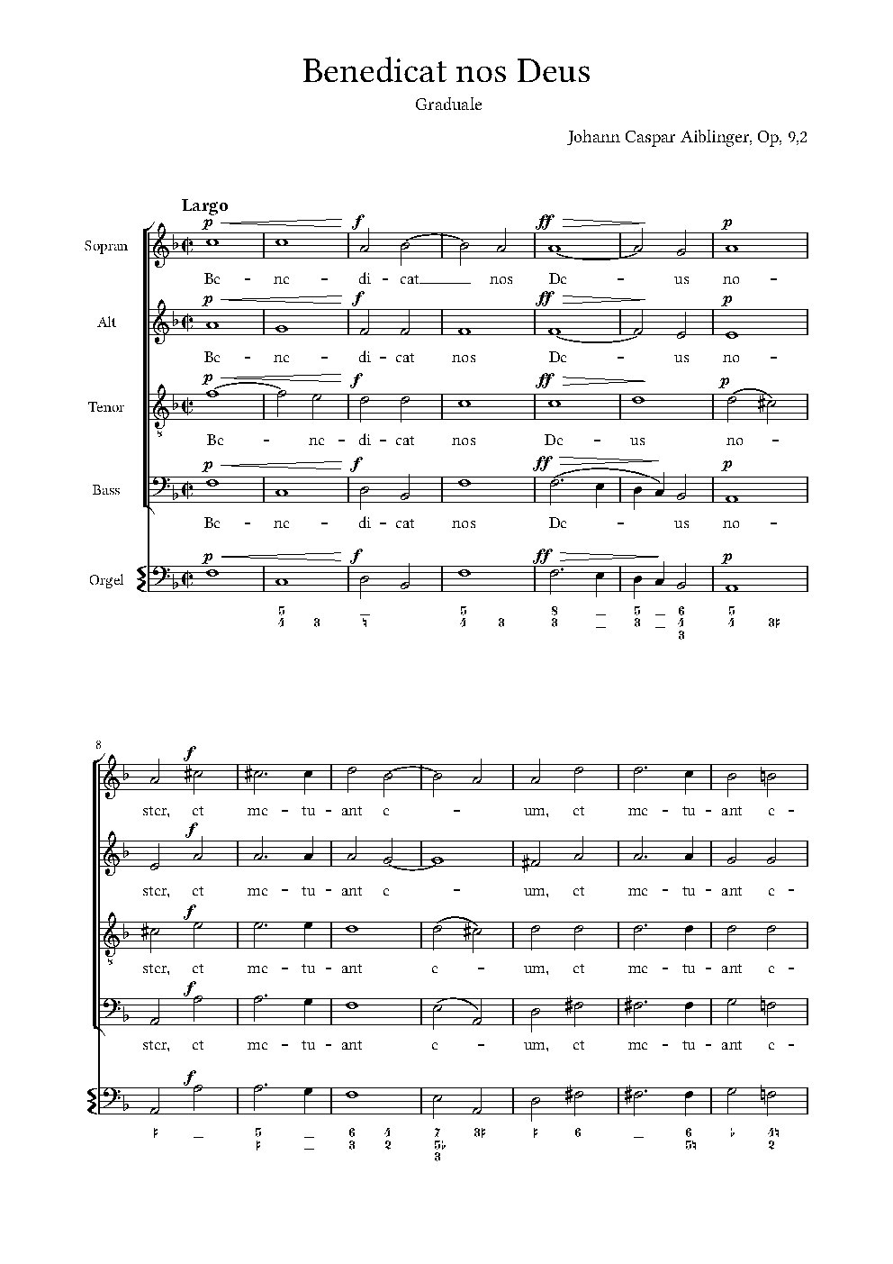 Benedicat nos Deus, Op. 9, No. 2