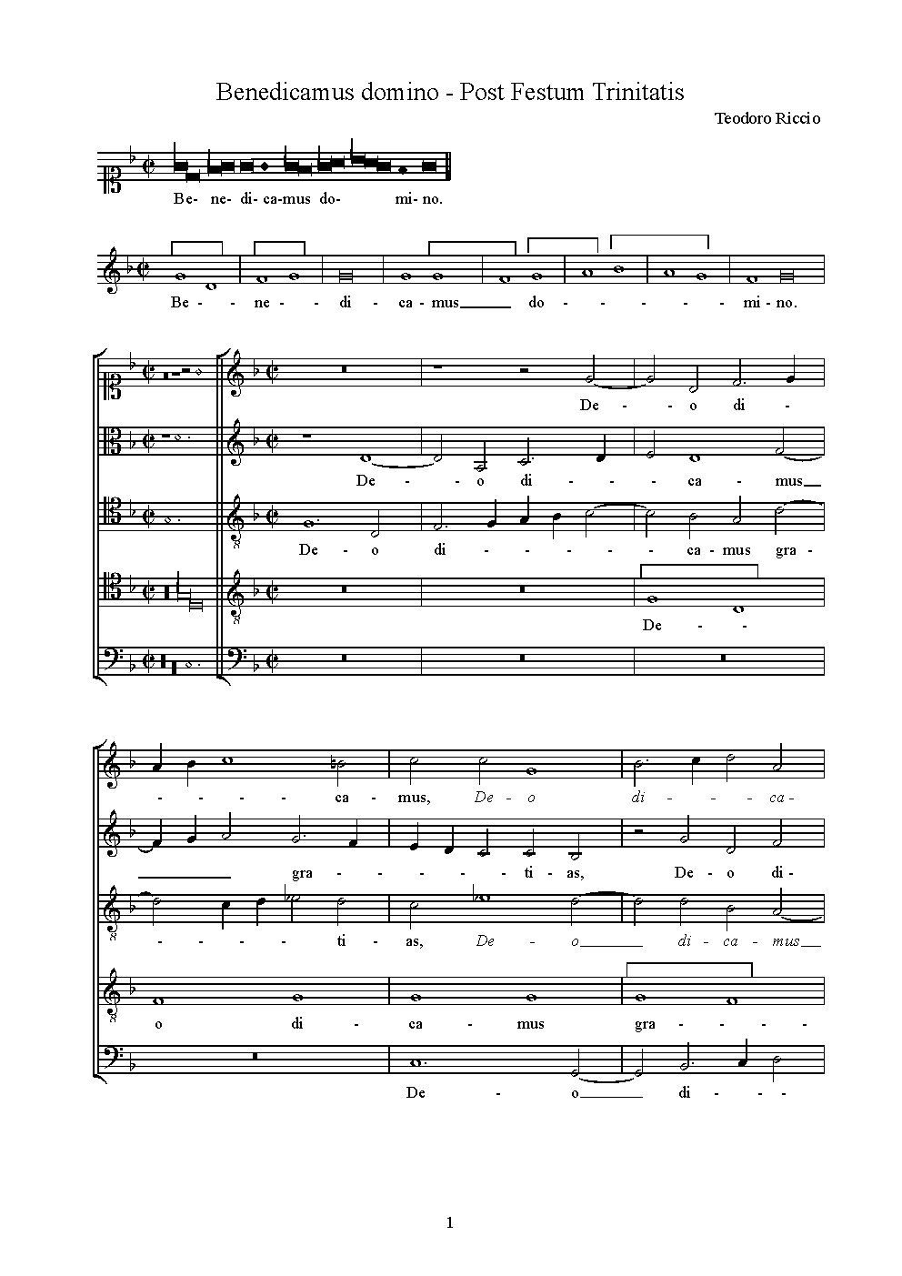 Benedicamus Domino - Pro Festum Trinitatis
