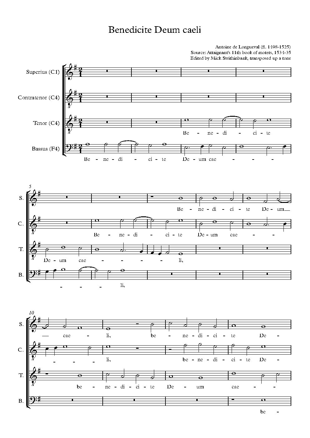 Benedicite Deum caeli