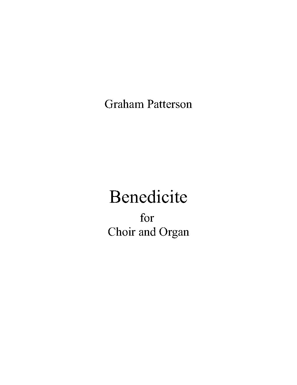 Benedicite