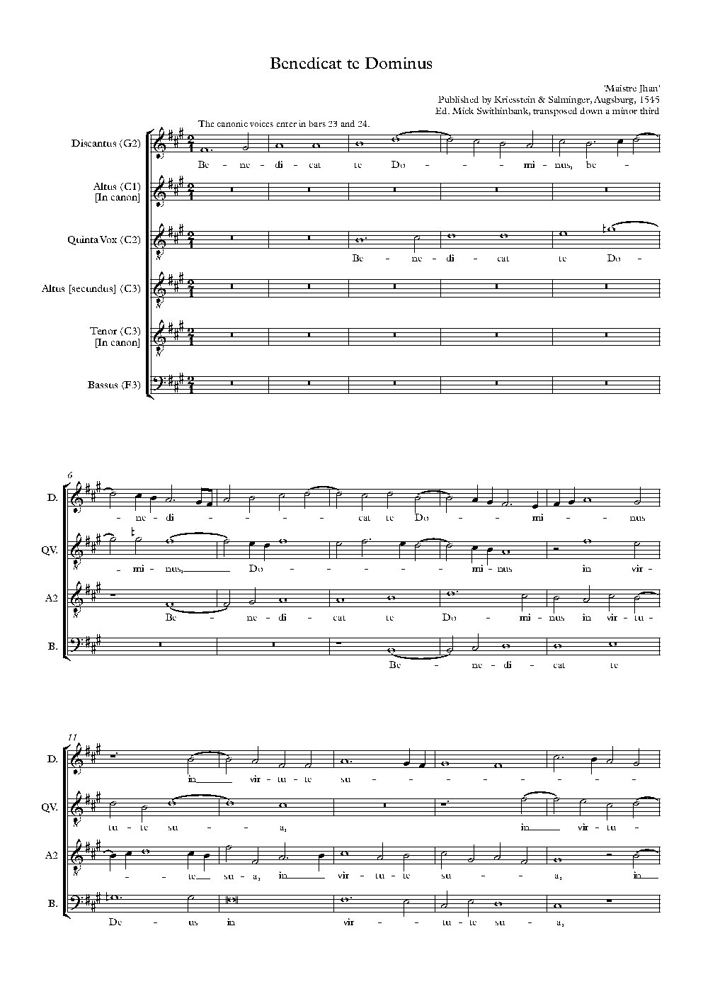 Benedicat te Dominus - Choir Script PDF Thumbnail