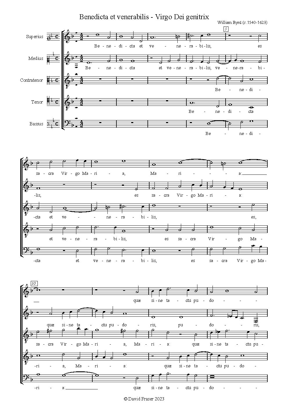 Benedicta et venerabilis [- Virgo Dei genitrix]