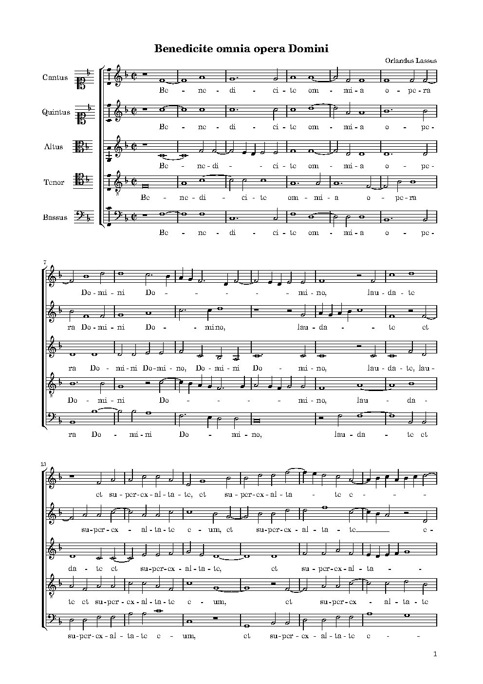 Benedicite omnia opera Domini