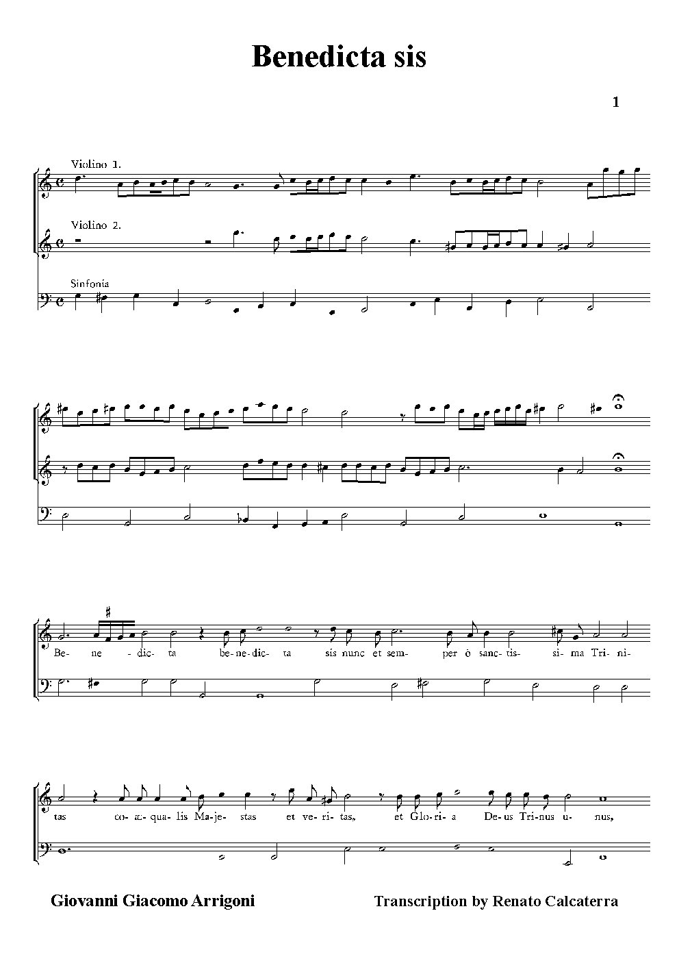Benedicta sis - Choir Script PDF Thumbnail