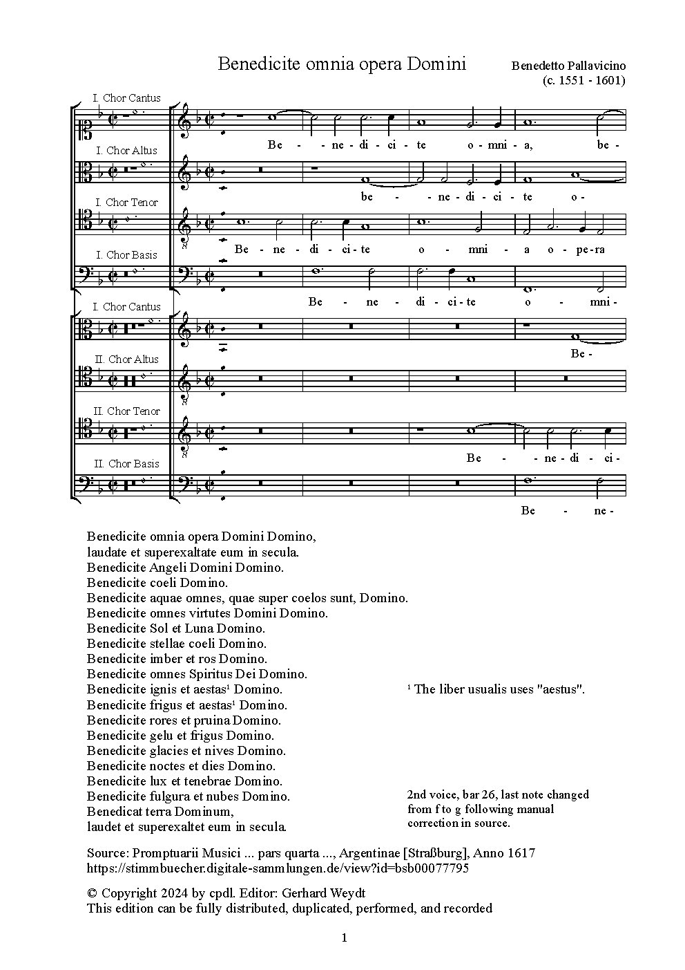 Benedicite omnia opera