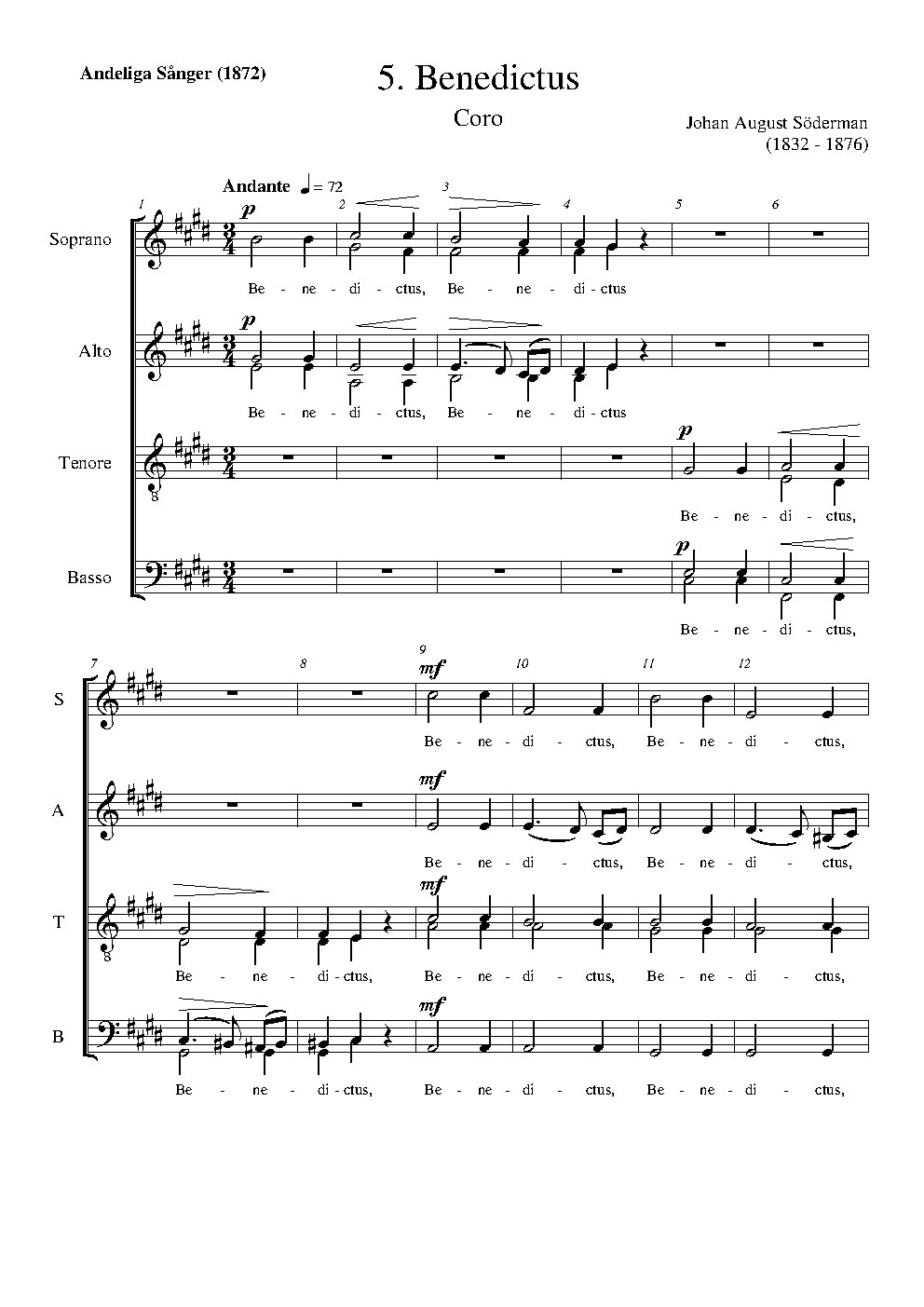 Benedictus (#5 from 'Andliga sånger')