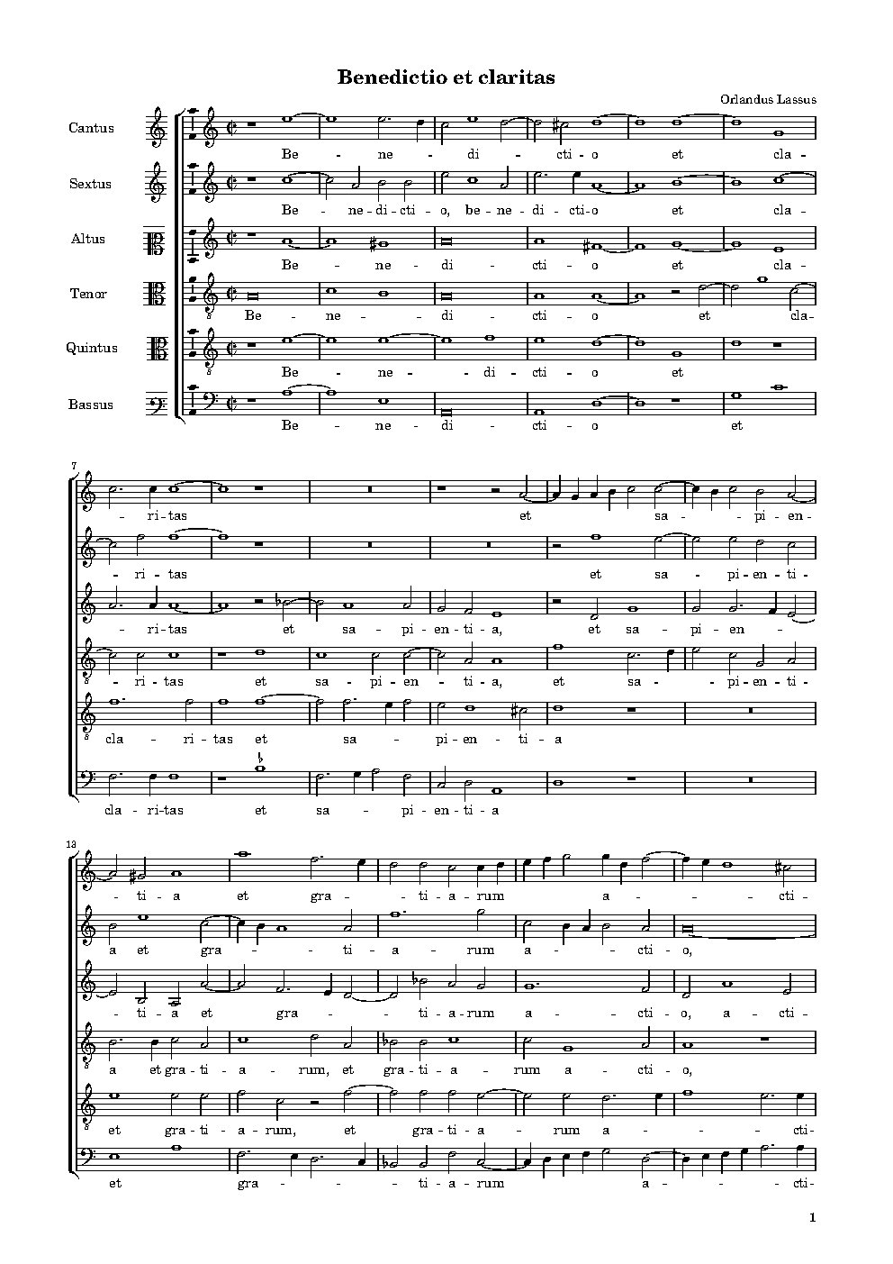 Benedictio et claritas - Choir Script PDF Thumbnail