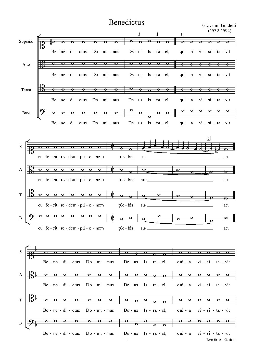 Benedictus - Choir Script PDF Thumbnail