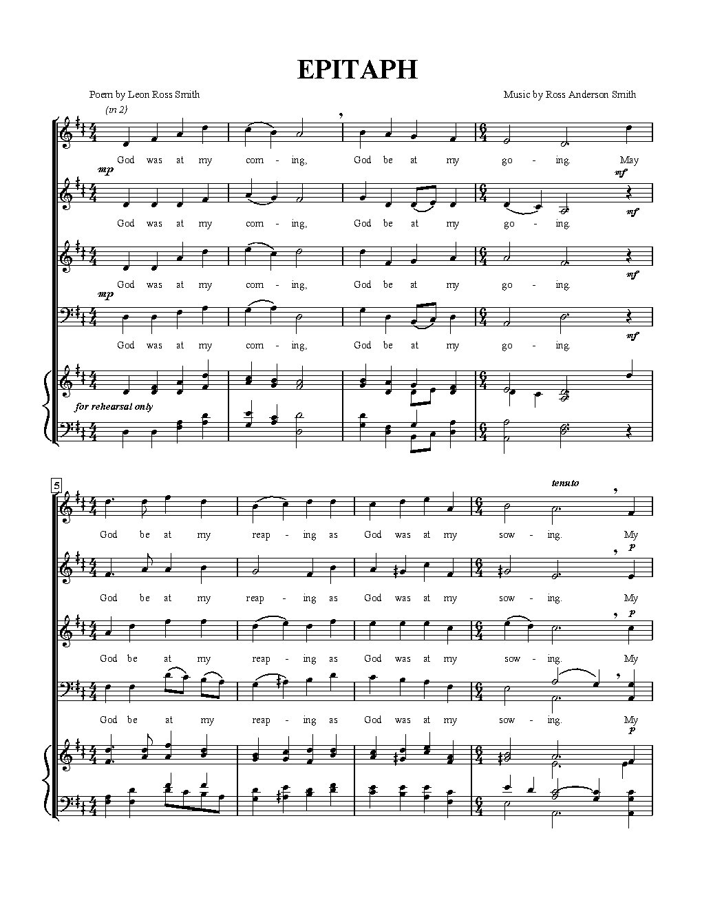 Benediction I: Epitaph