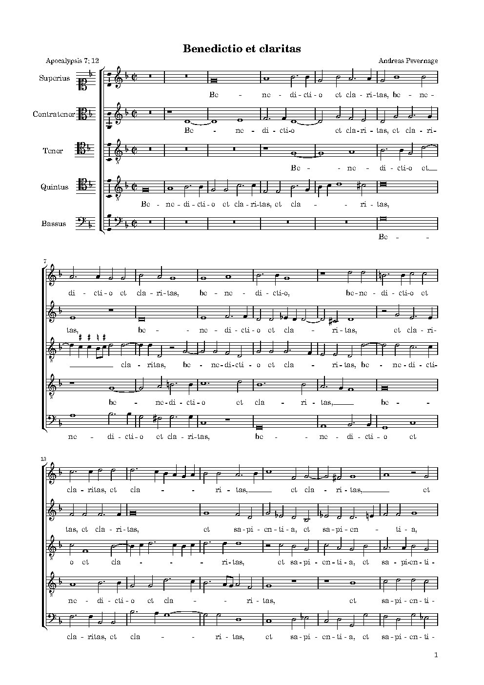 Benedictio et claritas