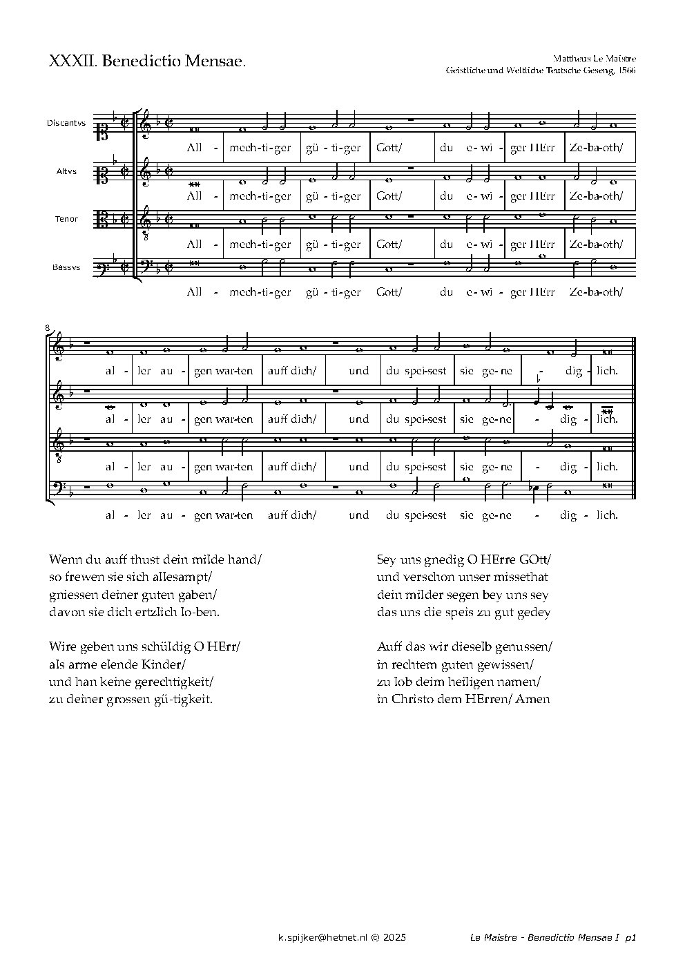 Benedictio Mensae - Choir Script PDF Thumbnail